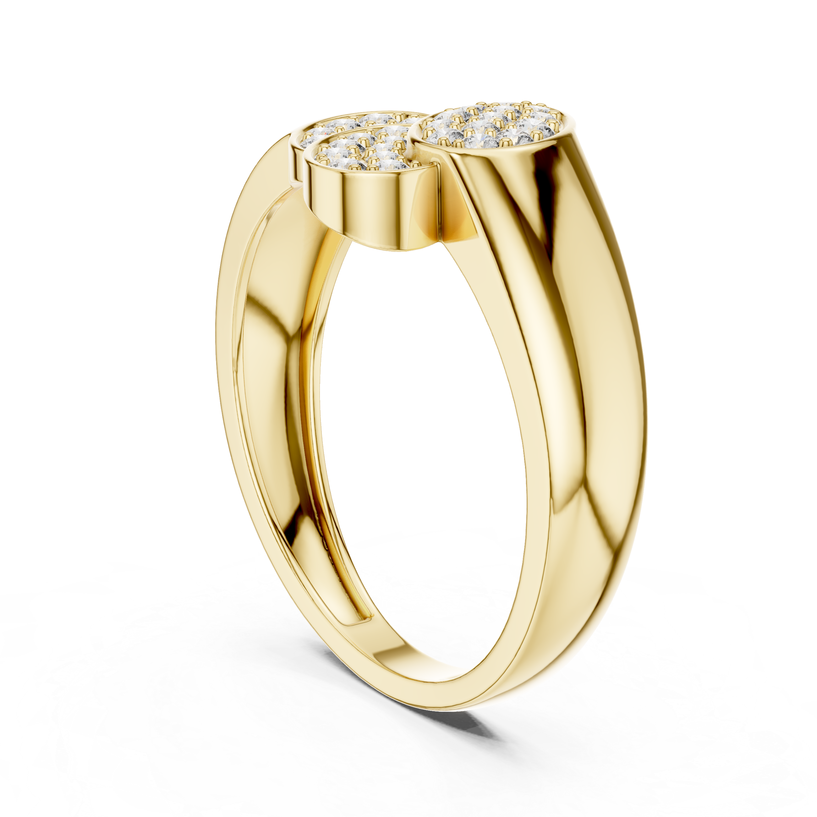 Radiant Threefold Diamond Ring