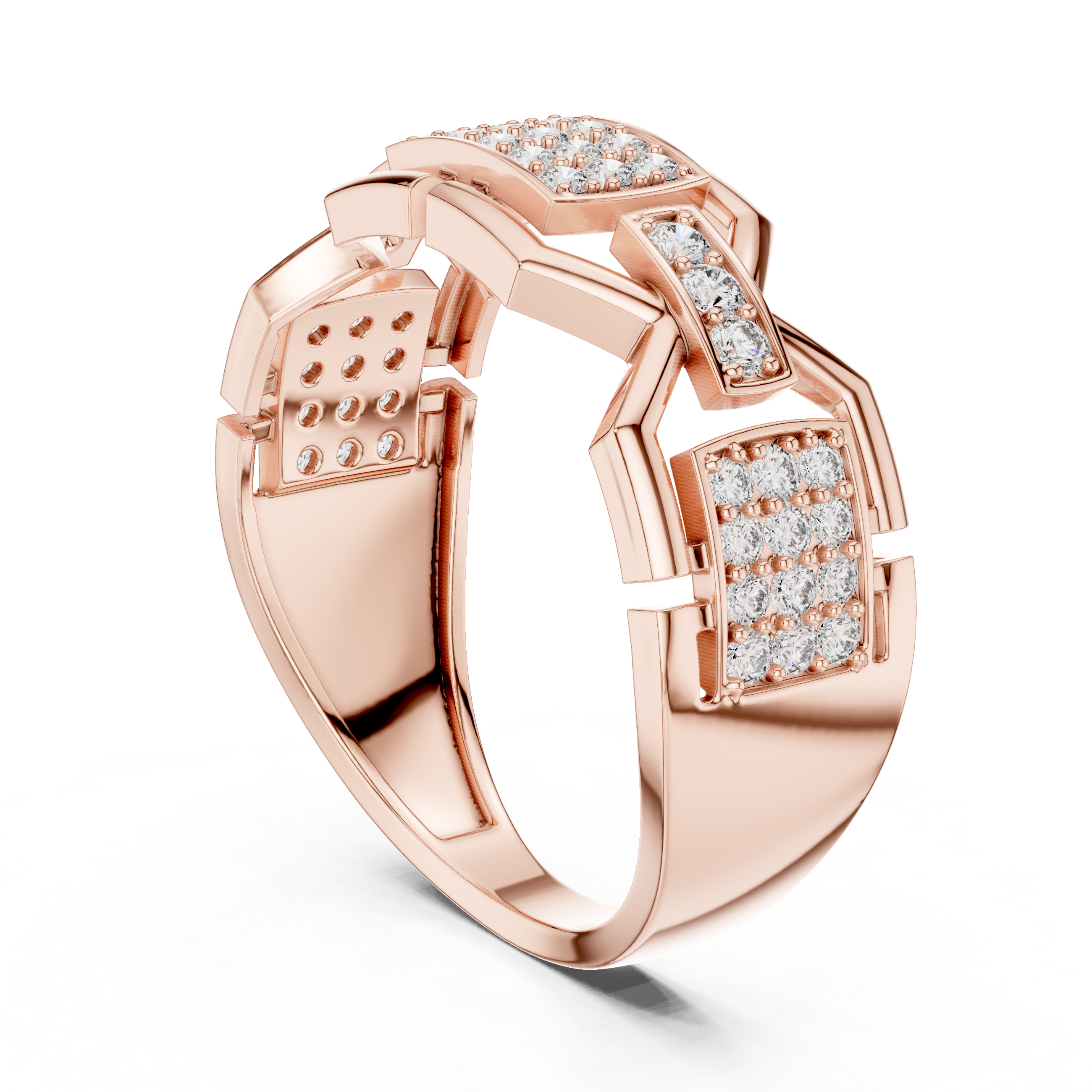 Bold Crest Diamond Band