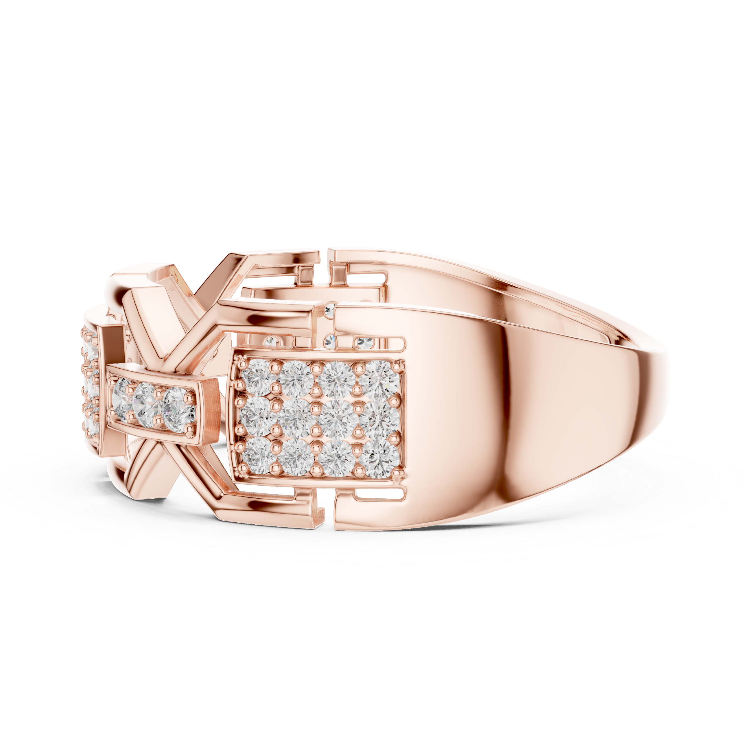 Bold Crest Diamond Band