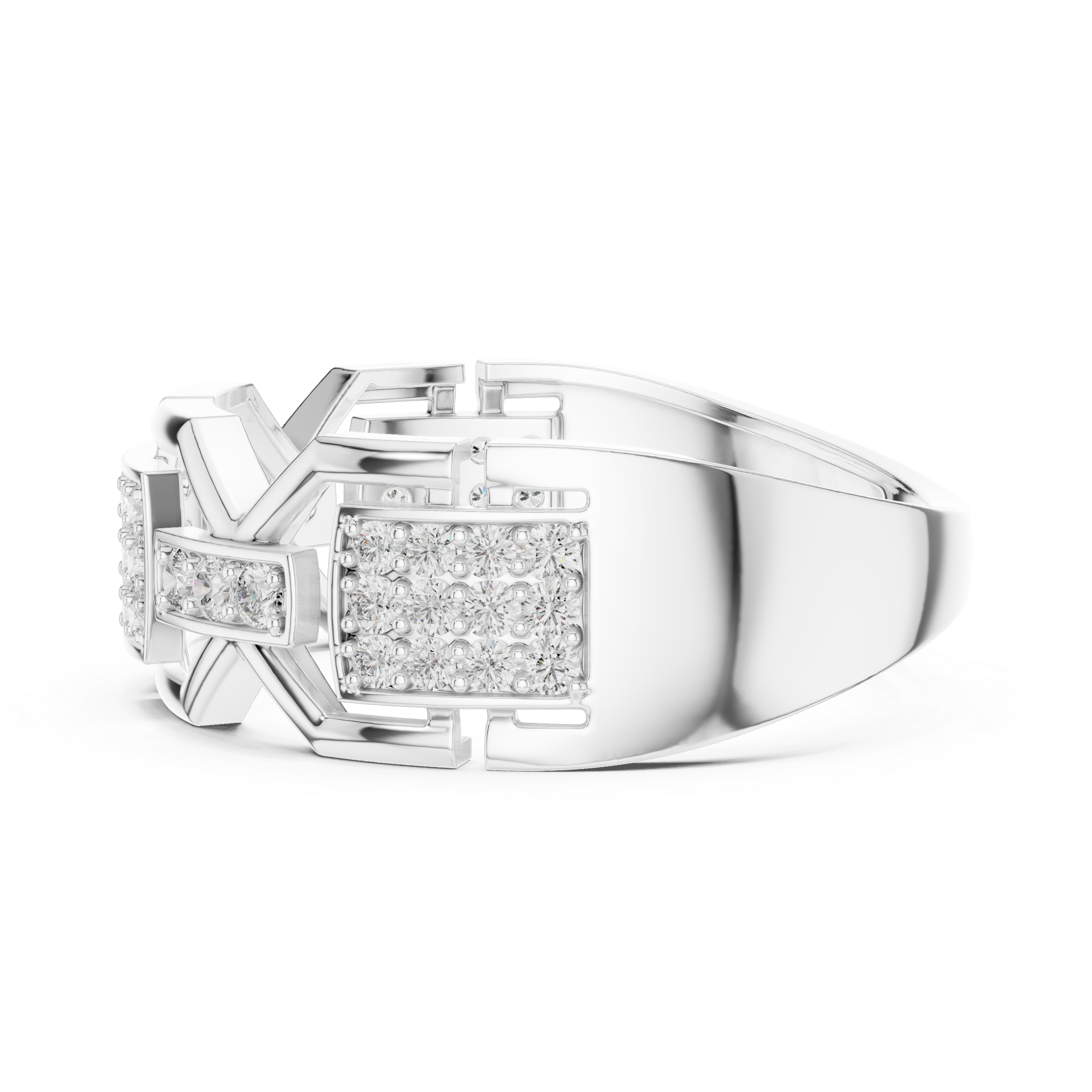 Bold Crest Diamond Band