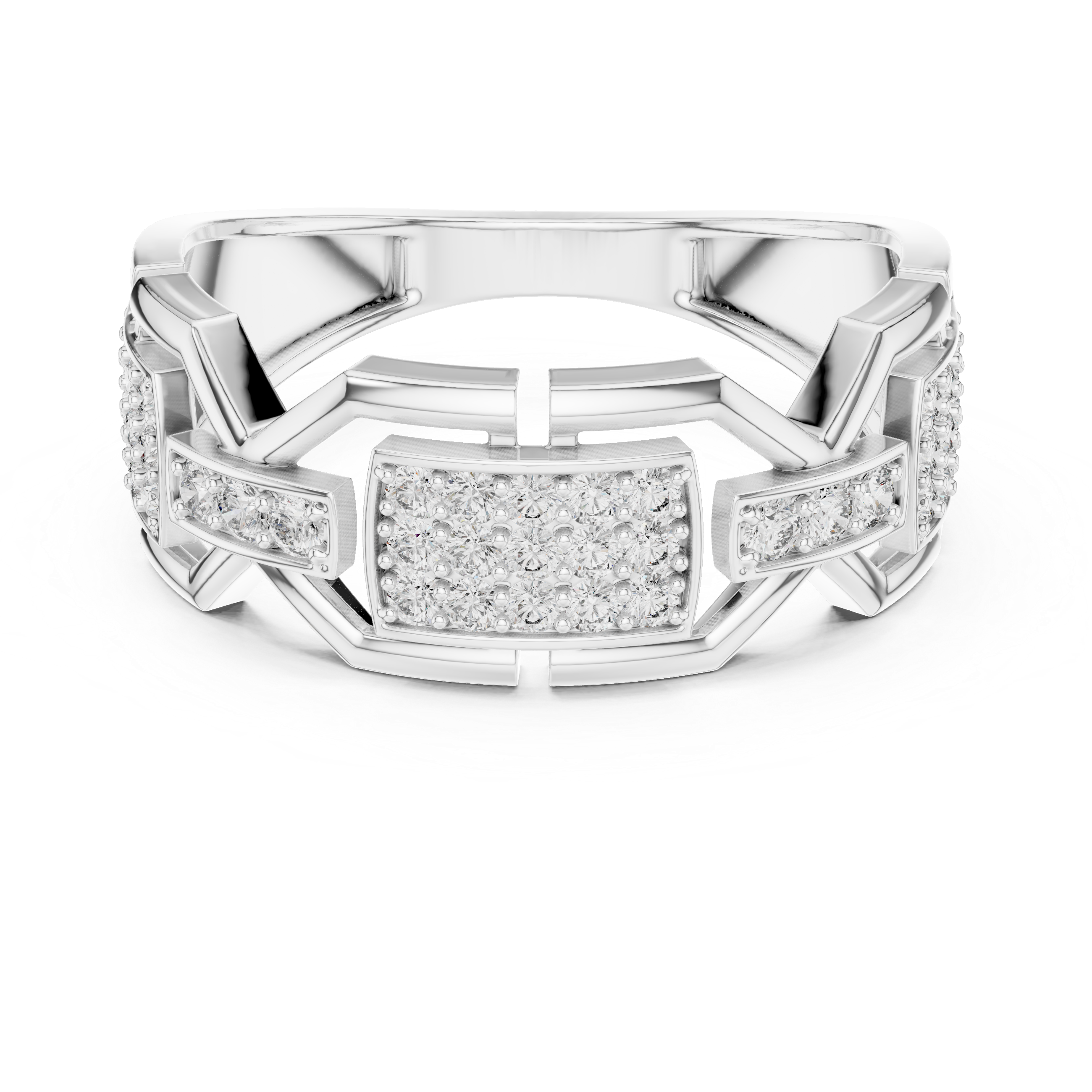 Bold Crest Diamond Band