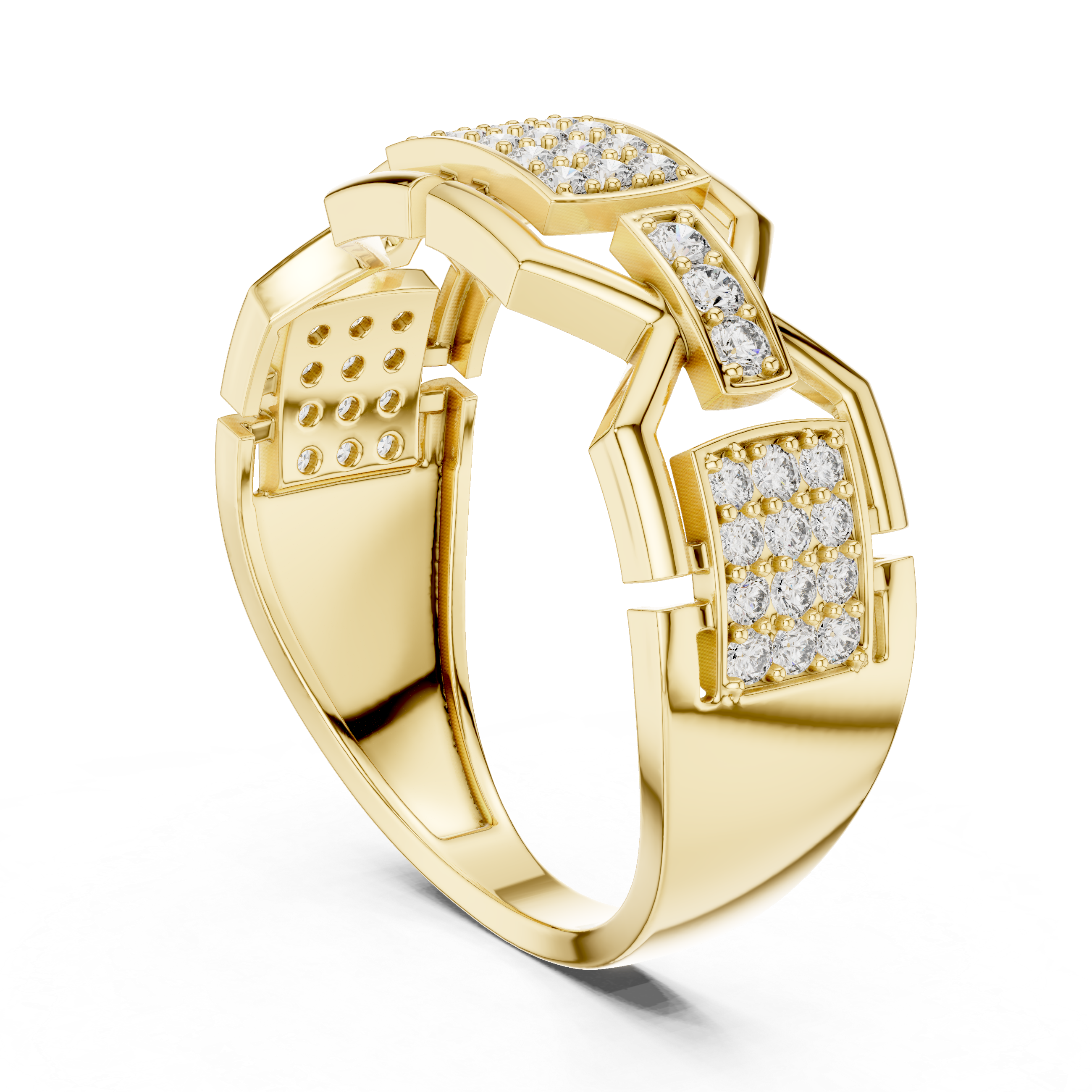 Bold Crest Diamond Band