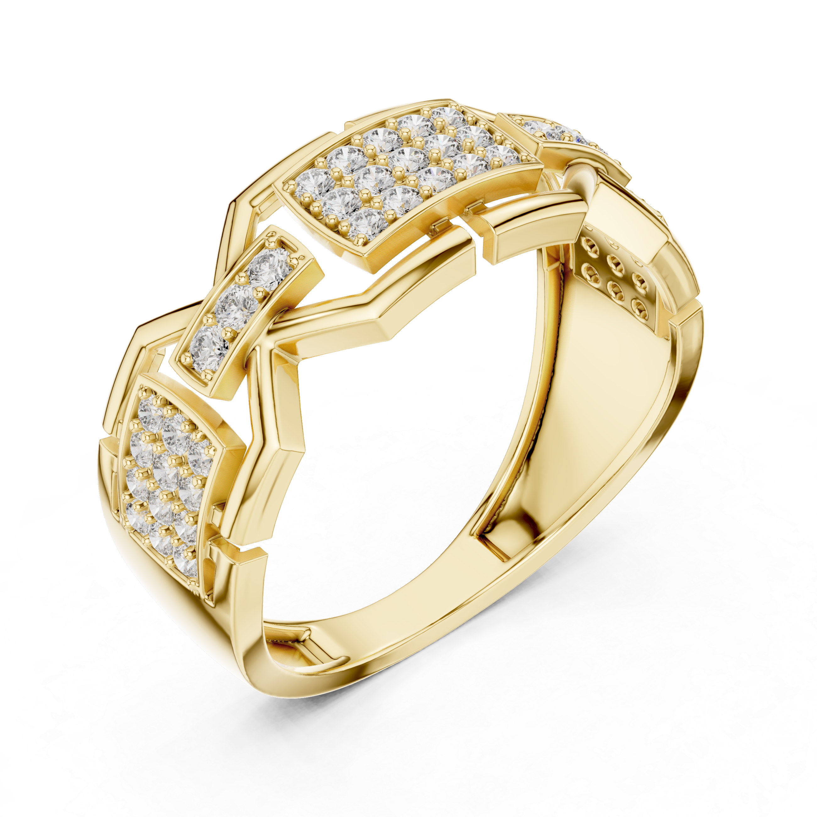 Bold Crest Diamond Band