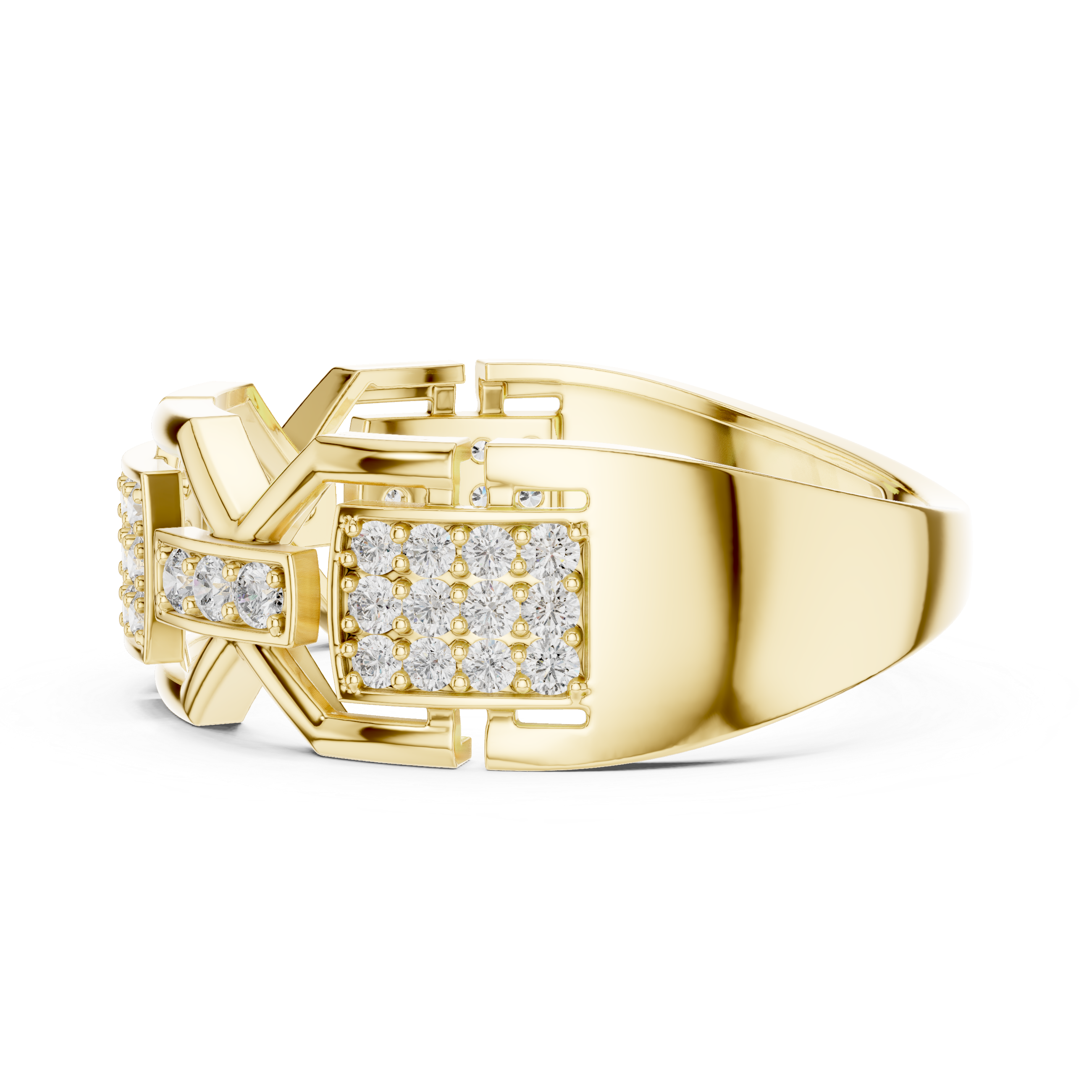 Bold Crest Diamond Band