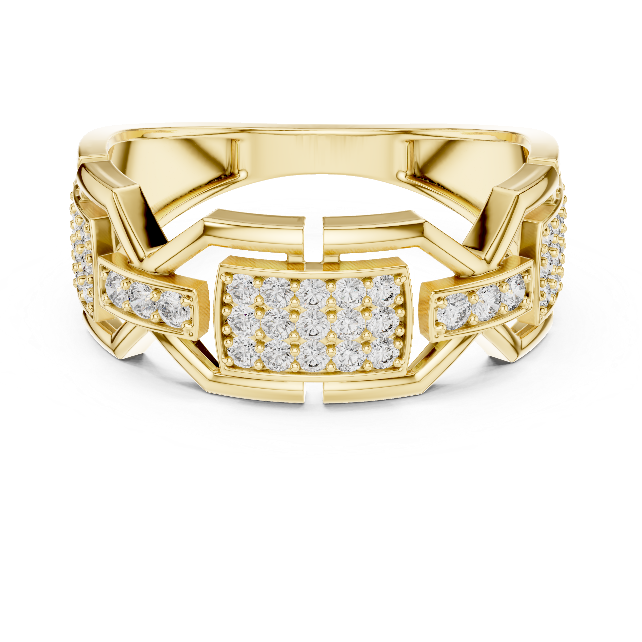 Bold Crest Diamond Band