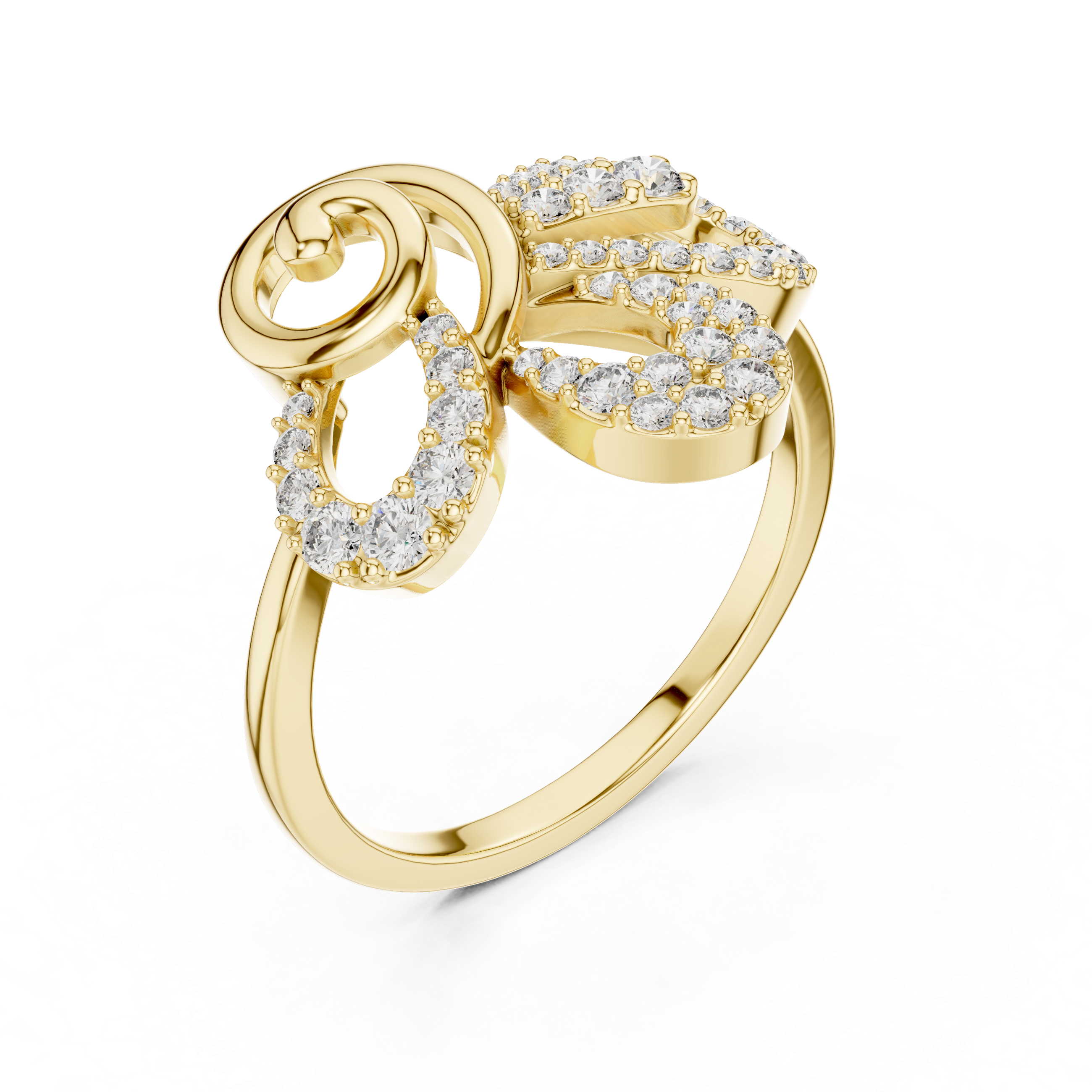 Enchanted Petal Diamond Ring