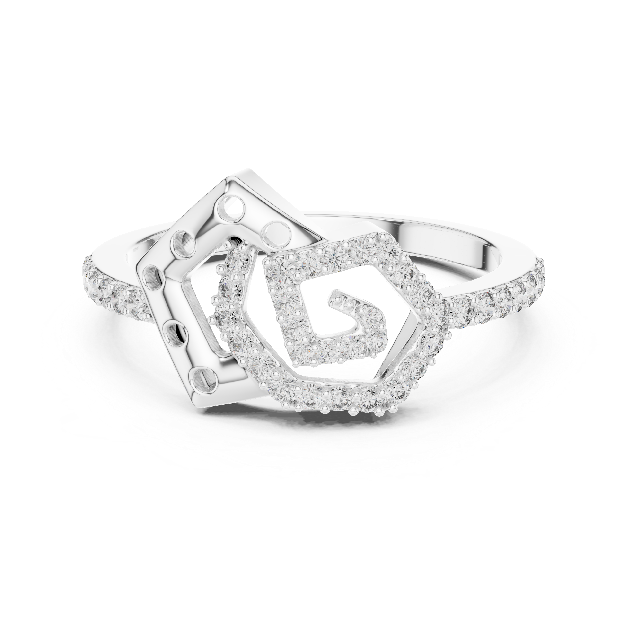 Radiant Shield Diamond Ring