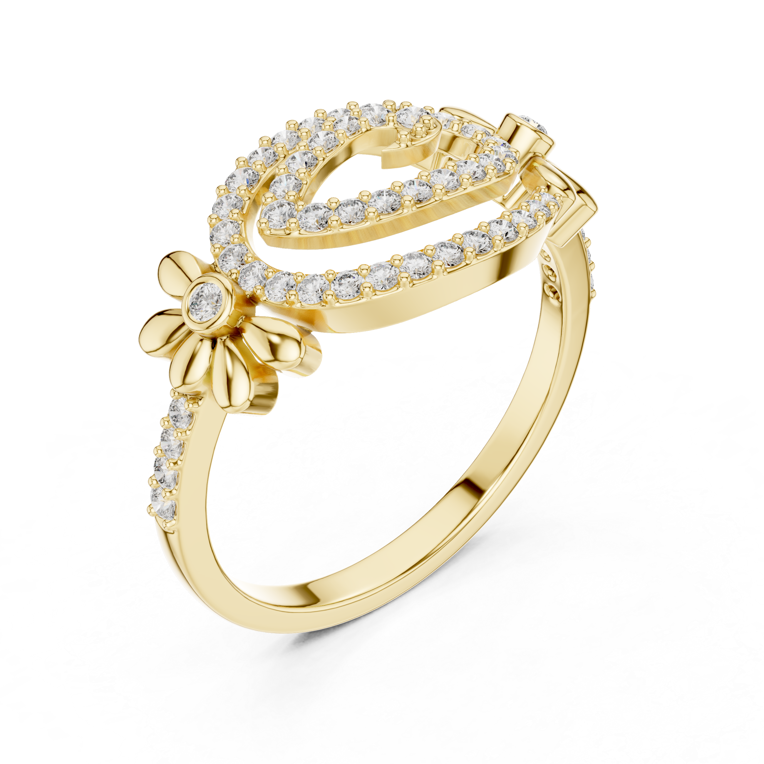 Golden Bloom Promise Ring