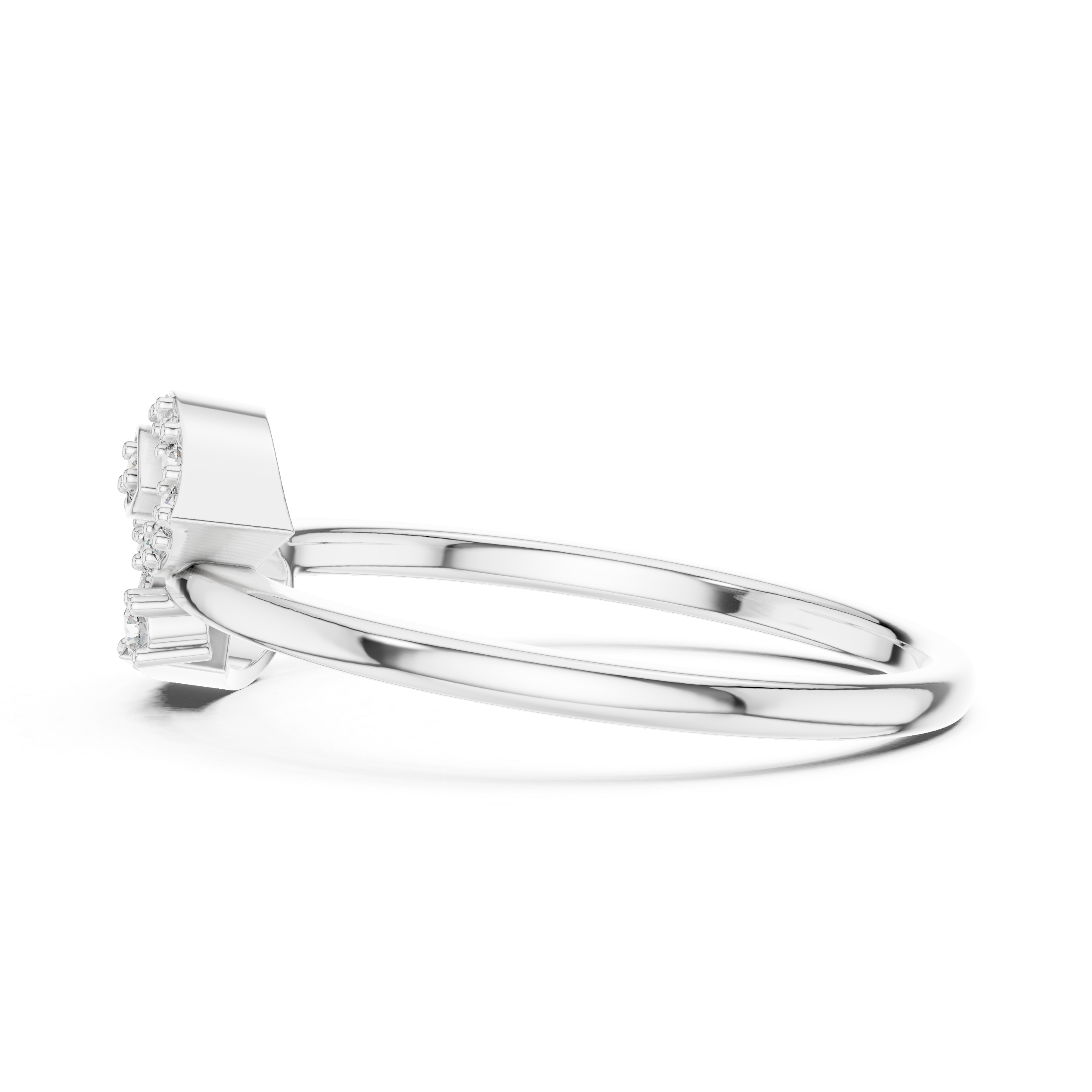 Twin Teardrop Embrace Ring