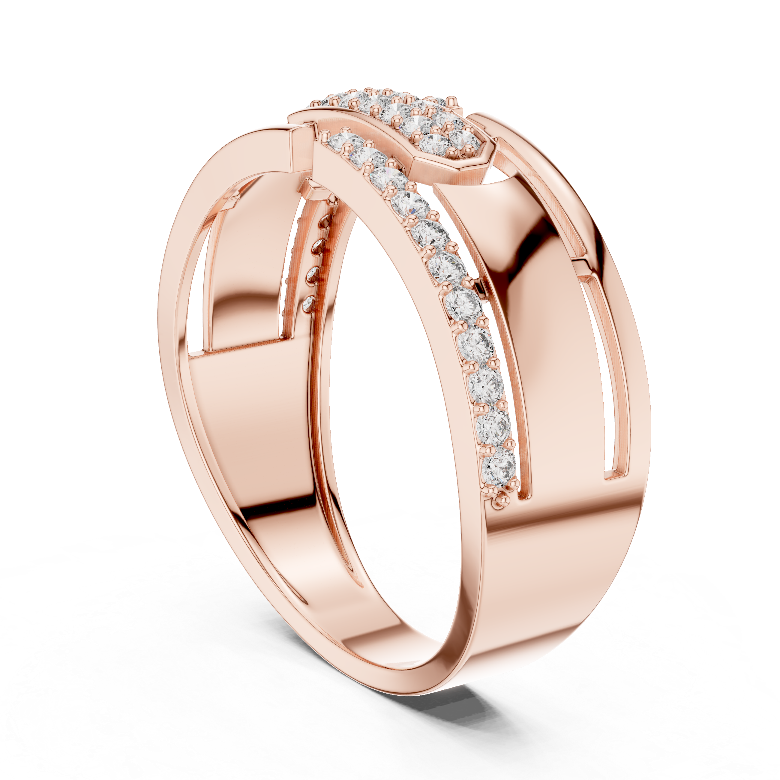 Diamond Link Rose Band