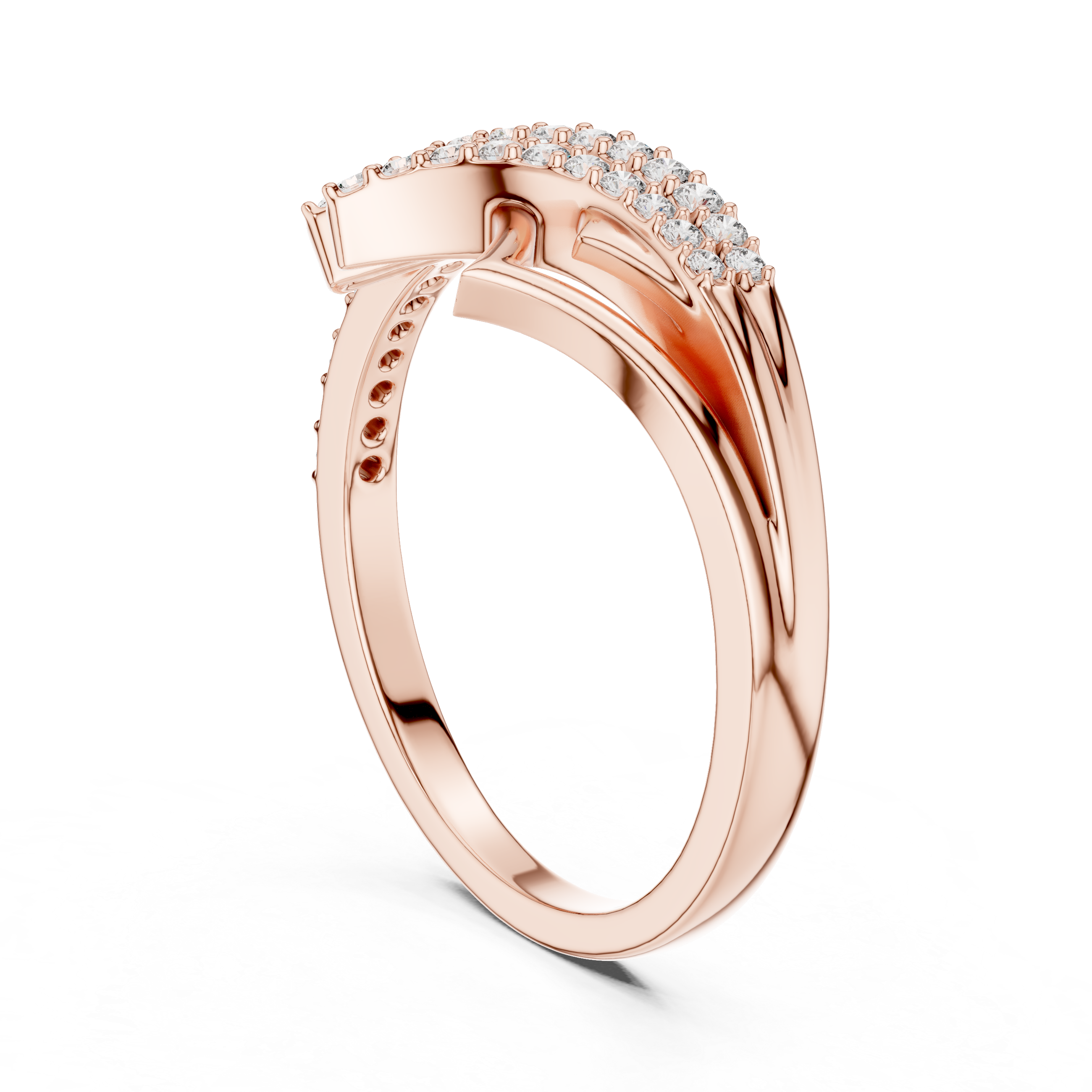 Golden Bloom Diamond Ring