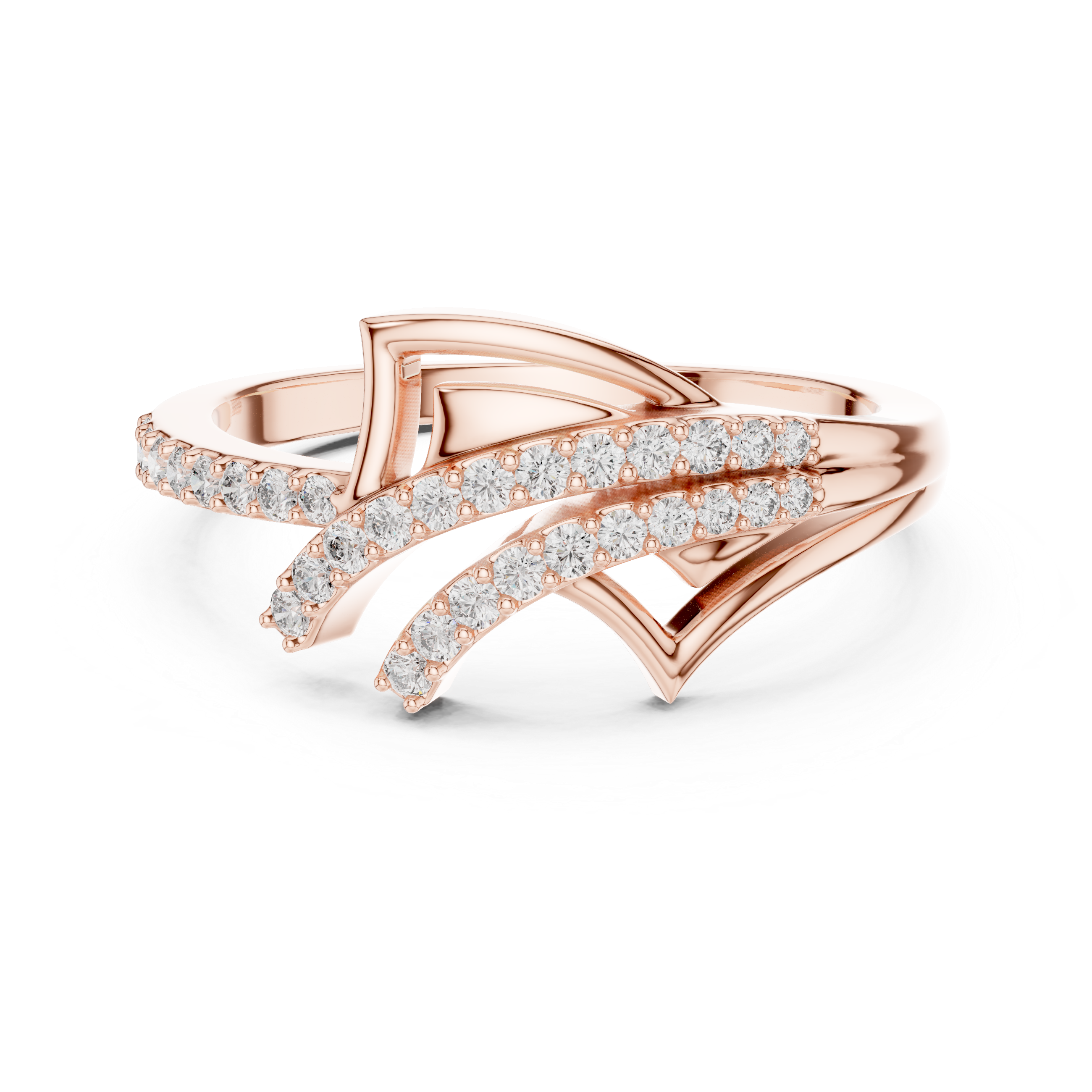 Golden Bloom Diamond Ring