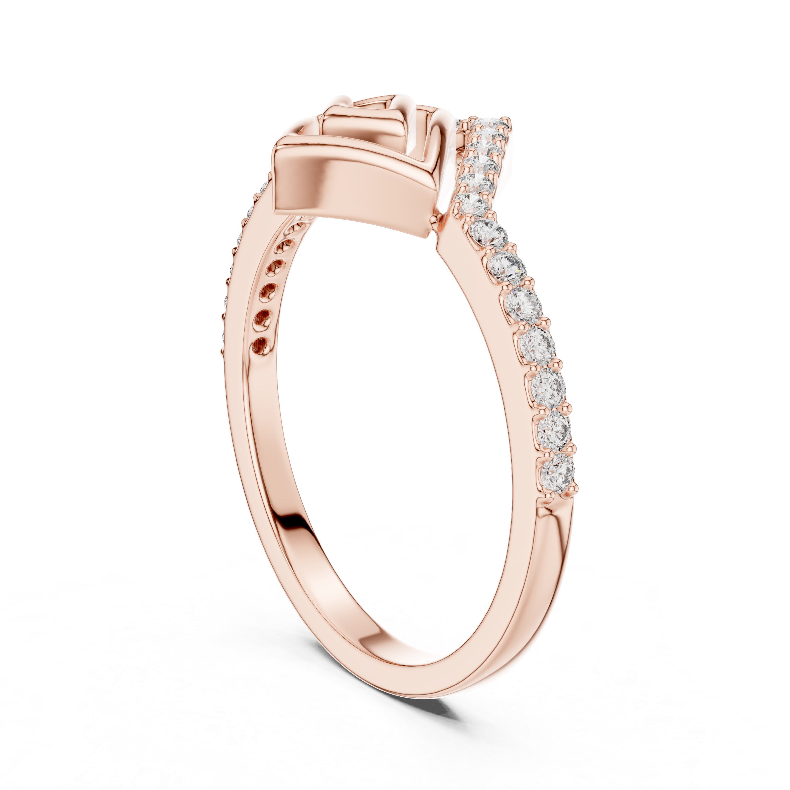 Geometric Diamond Illusion Ring