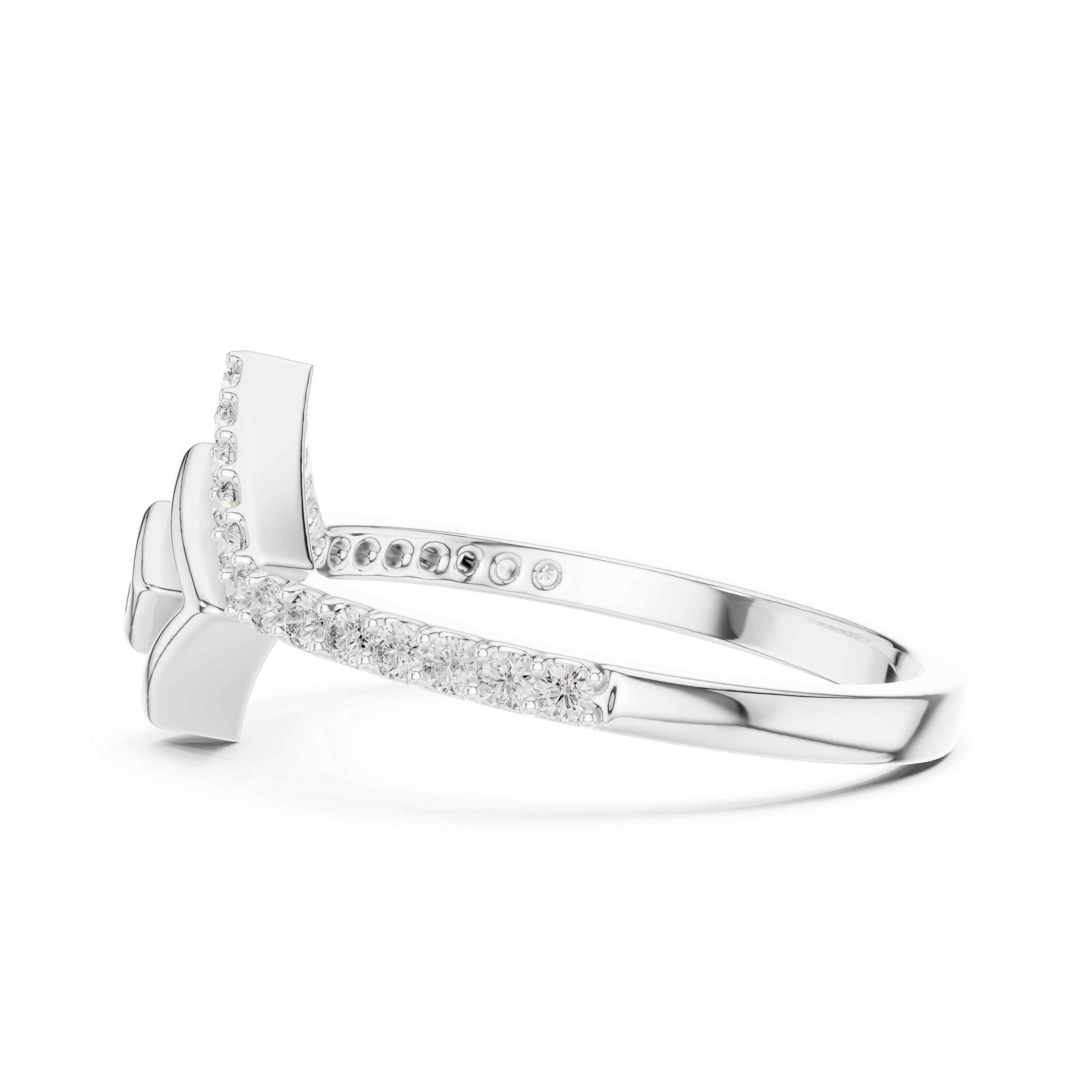 Geometric Diamond Illusion Ring