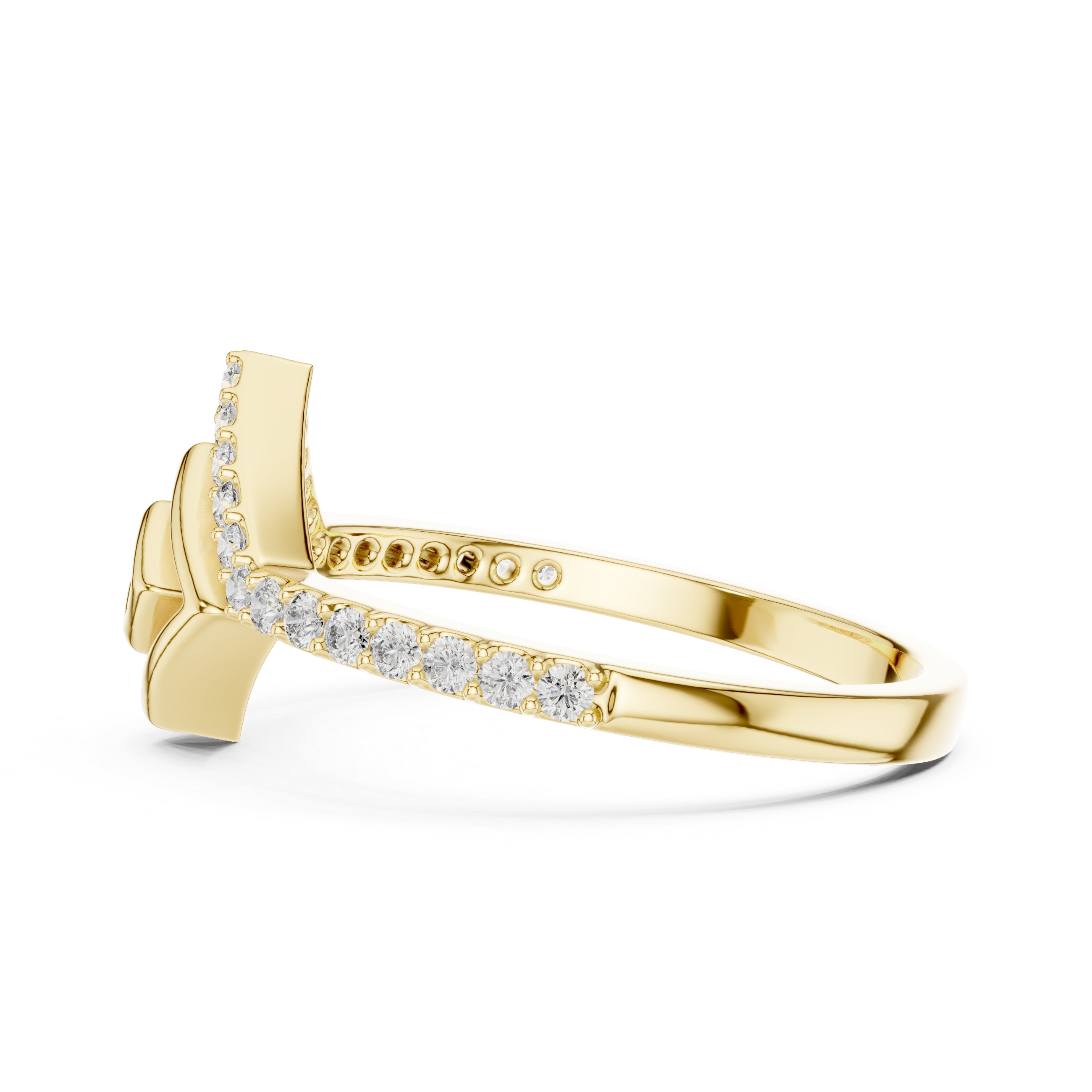Geometric Diamond Illusion Ring