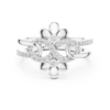 Sparkling Floral Vine Rose Gold Ring
