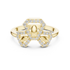 Shimmering Diamond Leaf Trio Gold Ring