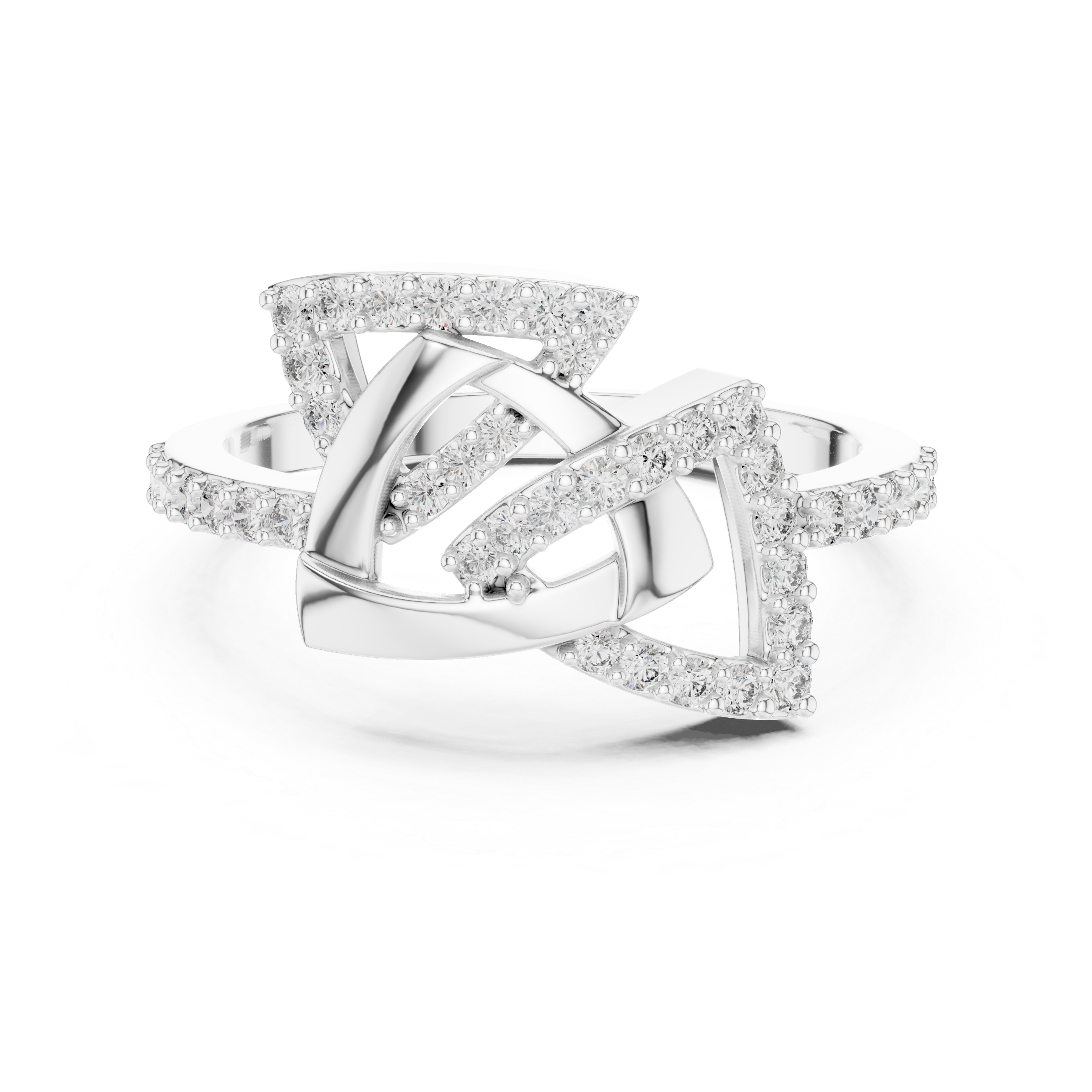 Unique Yellow Gold and Diamond Fashion Ring