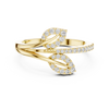 Glowing Horizon Leaf and Diamond Ring