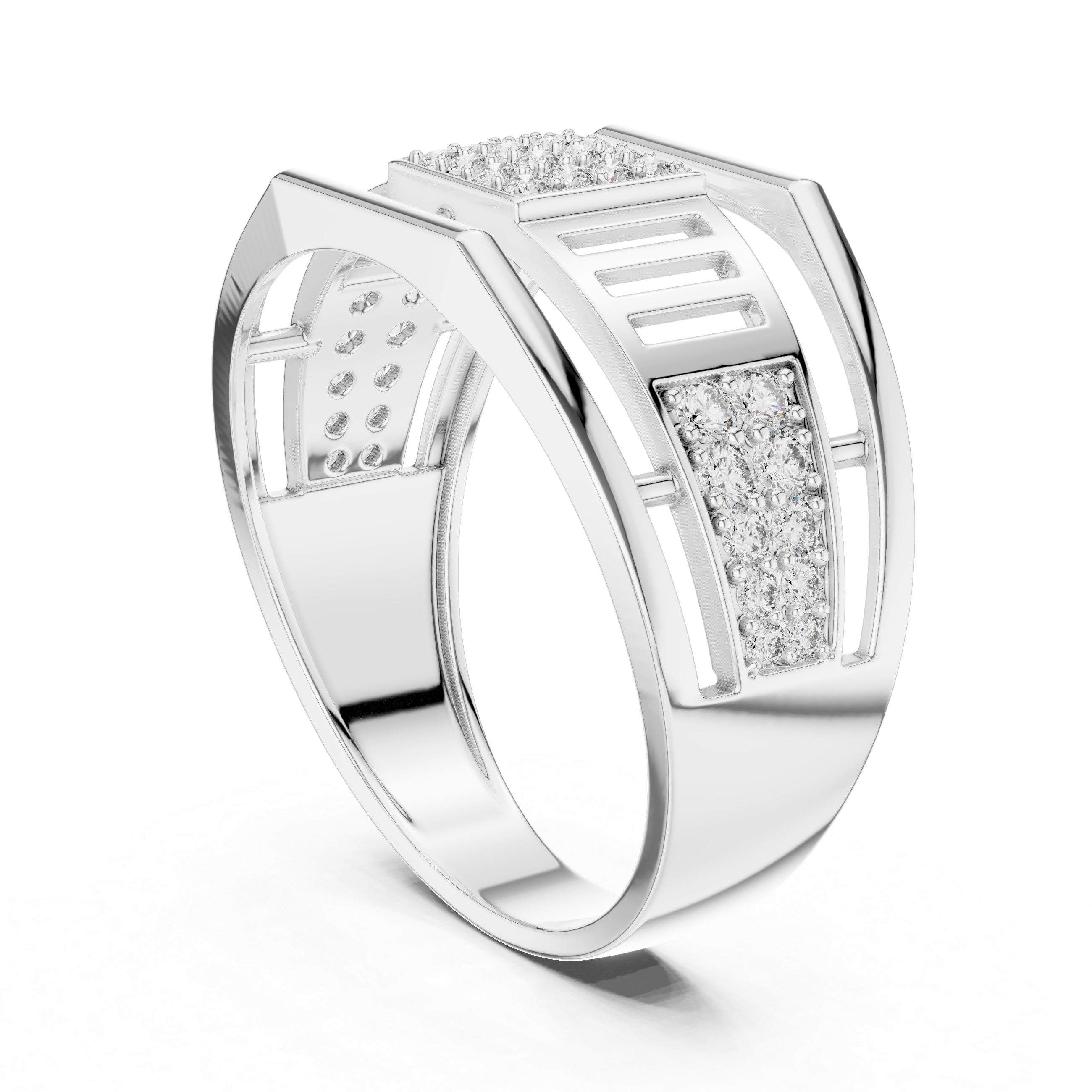 Imperial Grid Diamond Ring