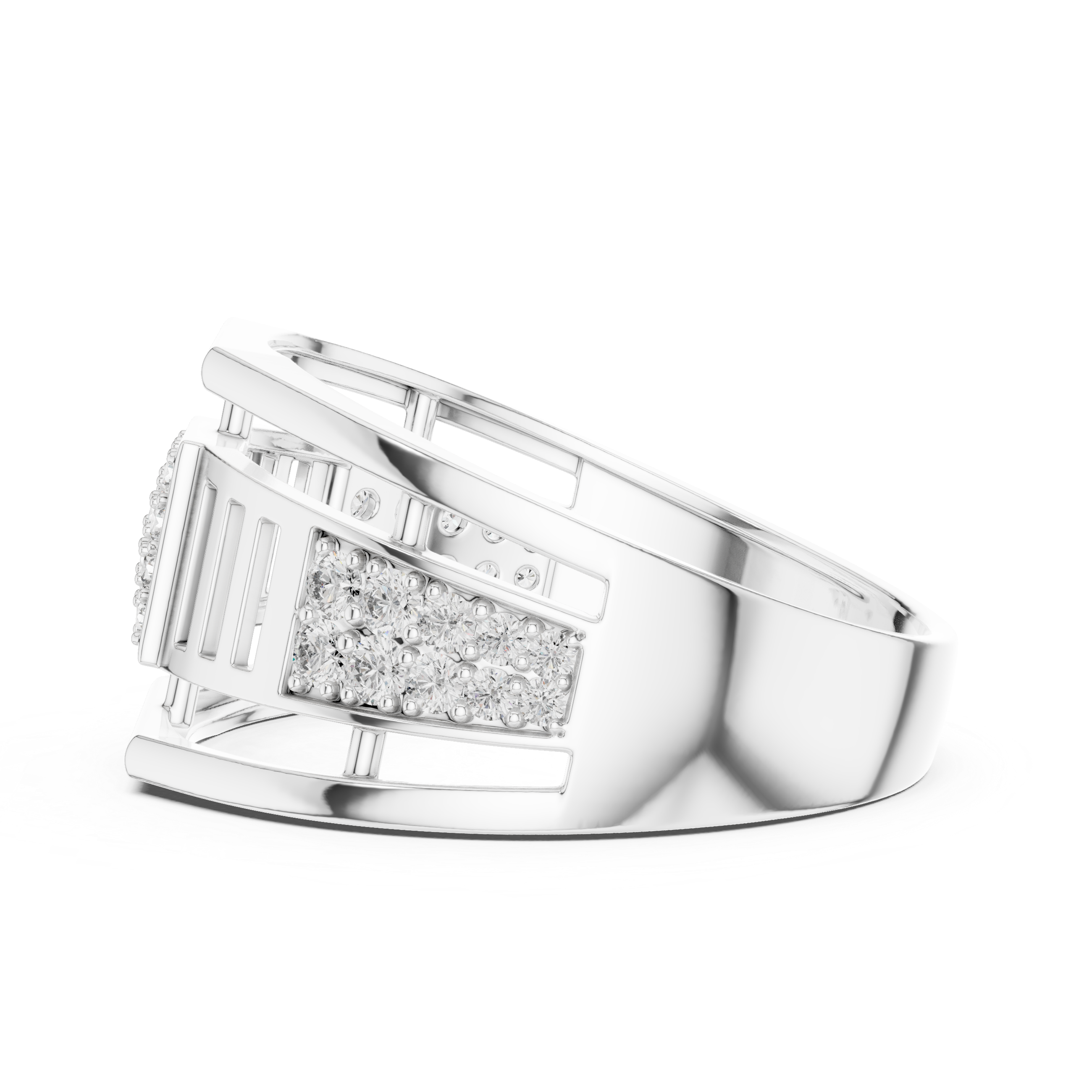 Imperial Grid Diamond Ring