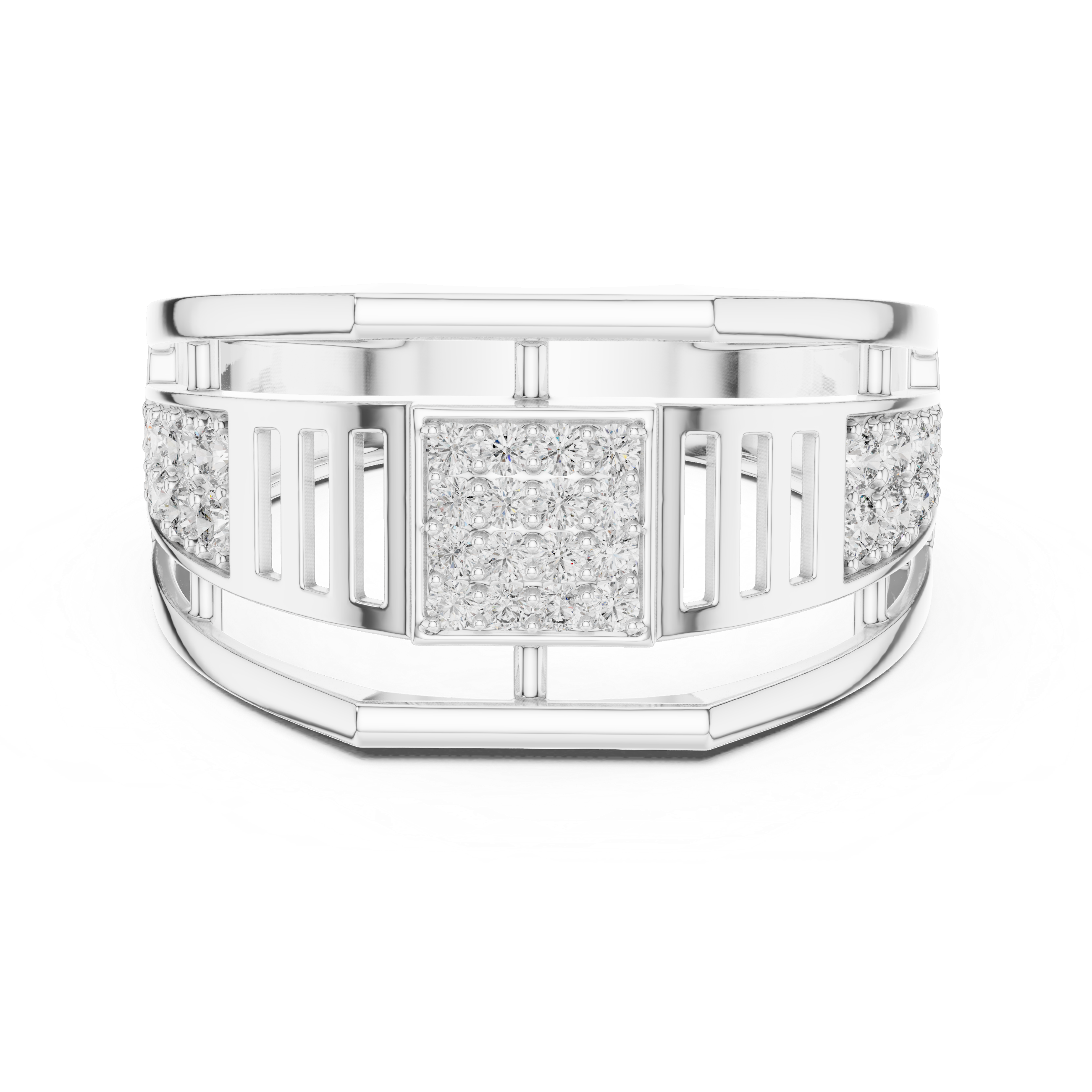 Imperial Grid Diamond Ring
