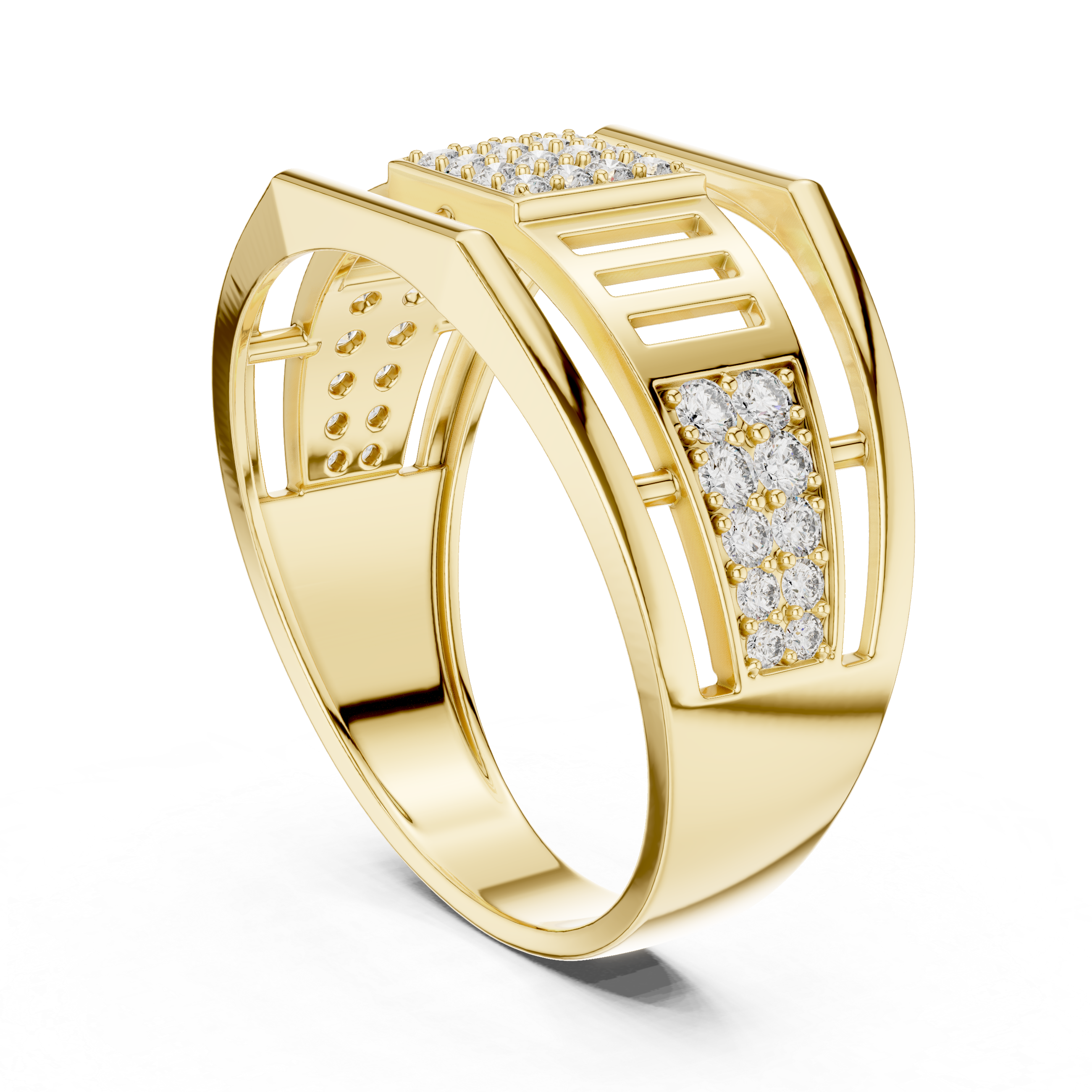 Imperial Grid Diamond Ring