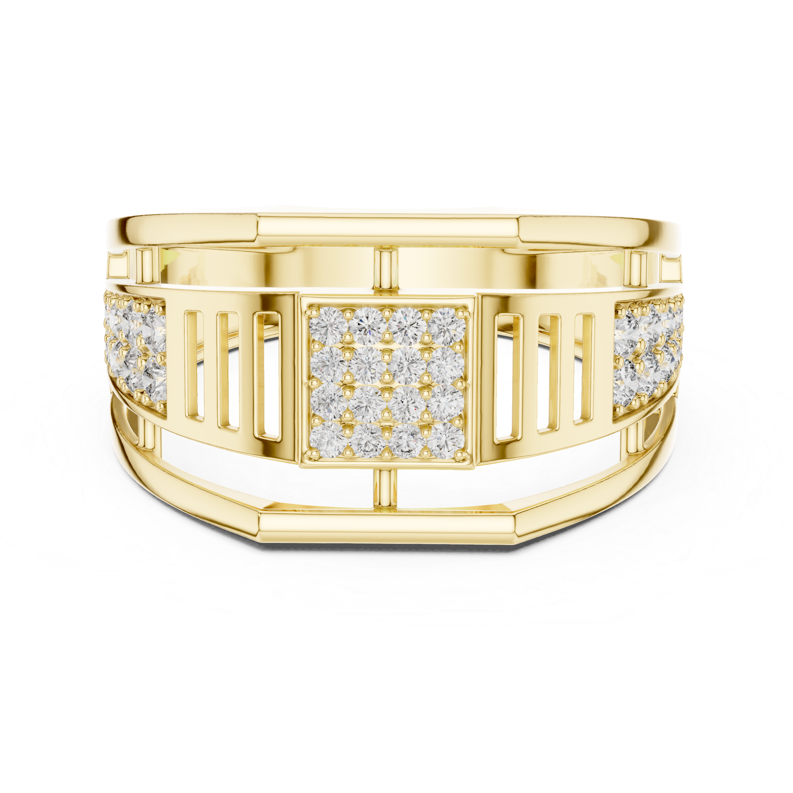 Imperial Grid Diamond Ring