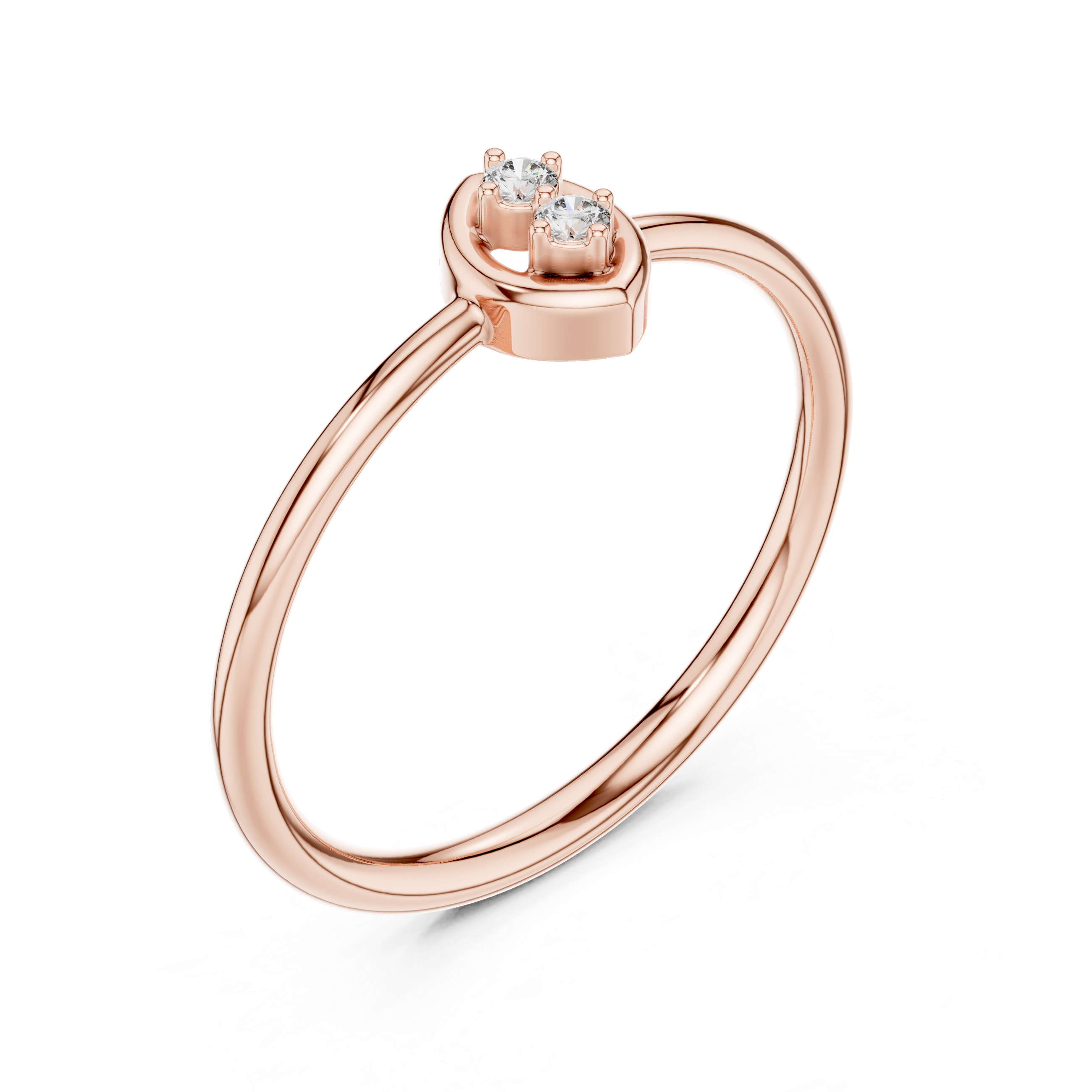 “Twin Glow: A Promise in Rose Gold”