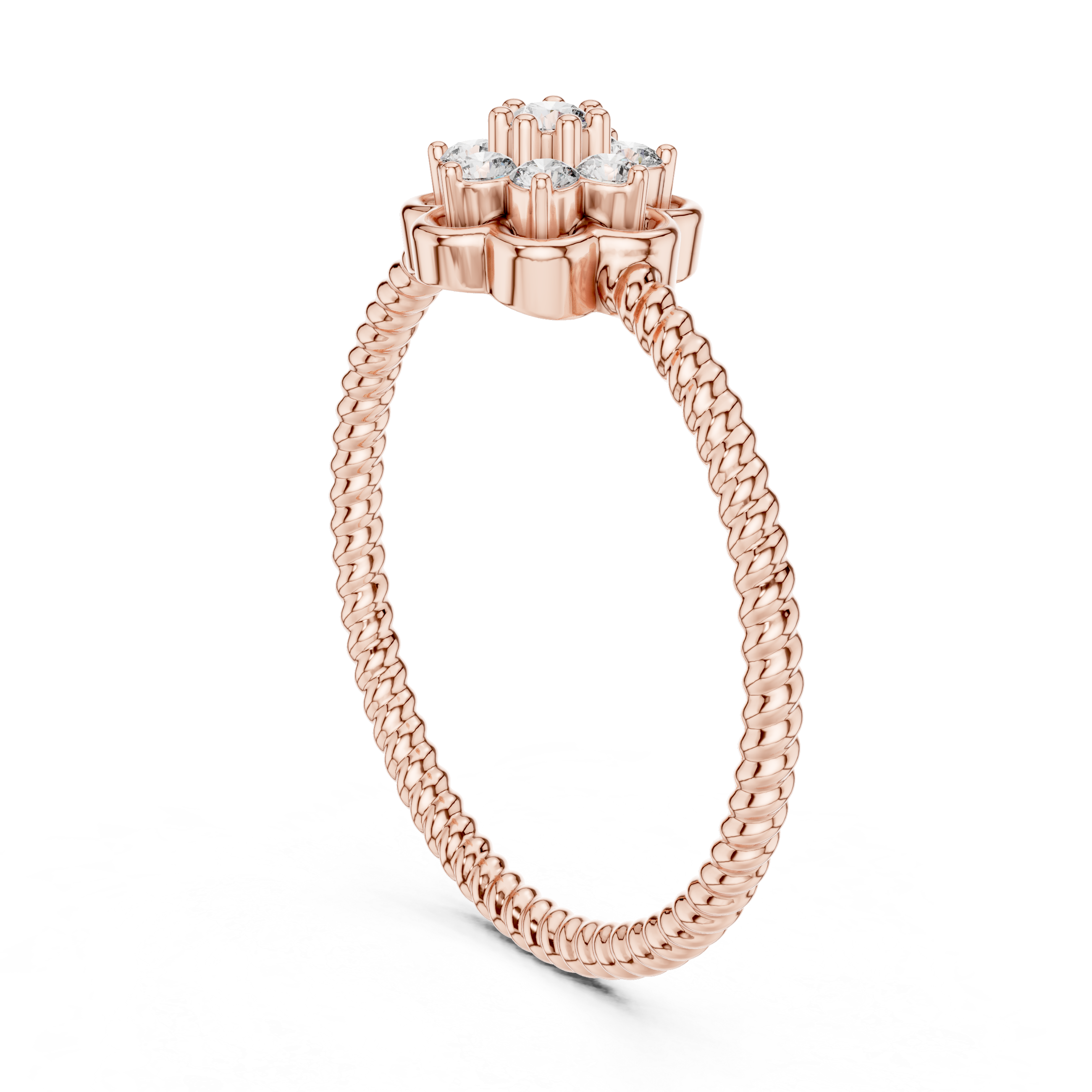 “Blossom Shine: A Rose Gold Bloom”