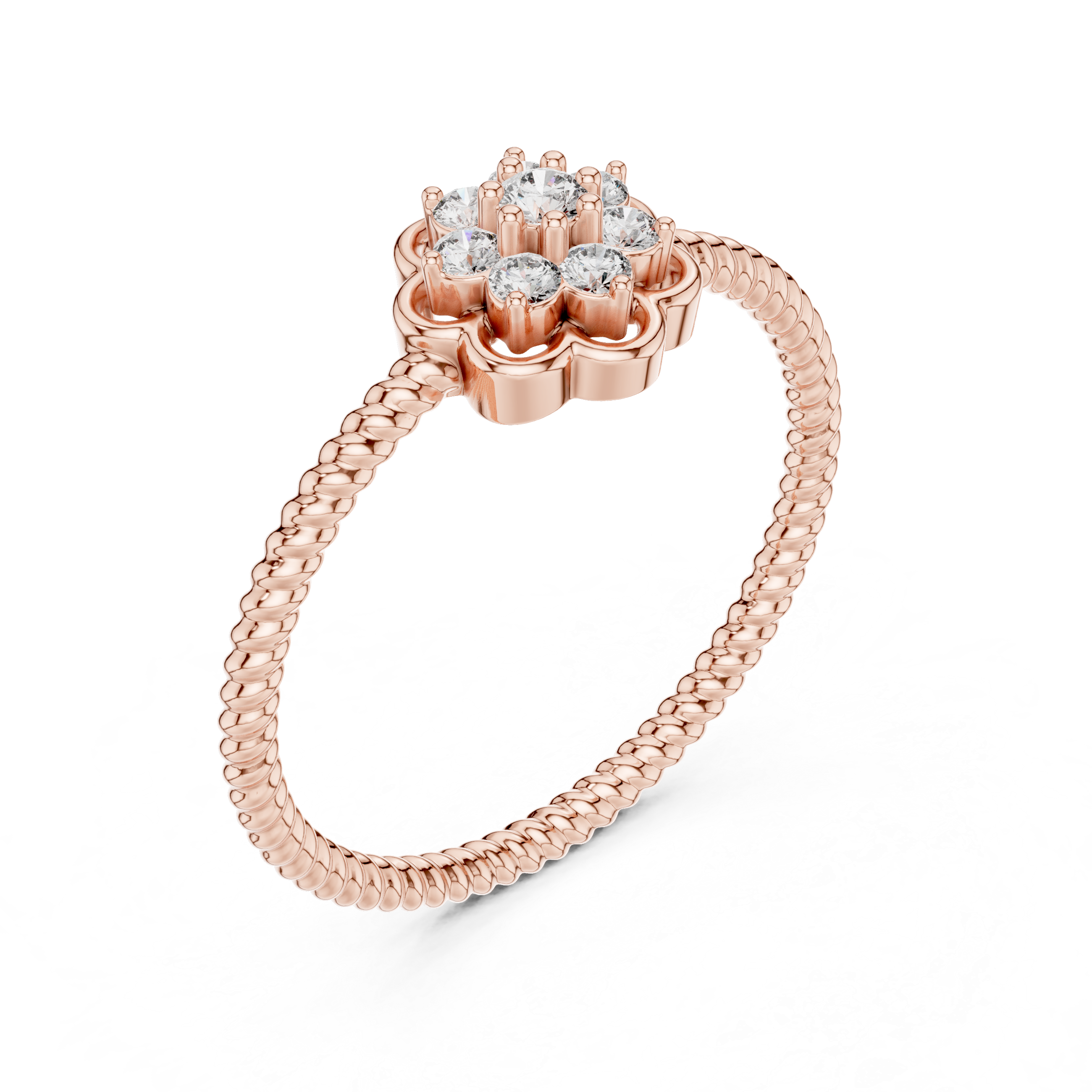 “Blossom Shine: A Rose Gold Bloom”