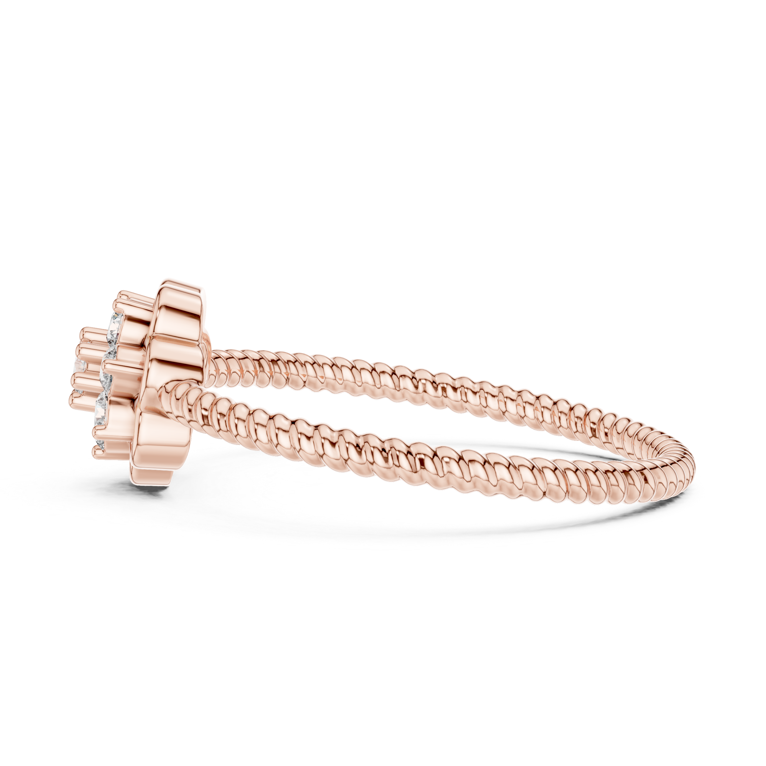 “Blossom Shine: A Rose Gold Bloom”
