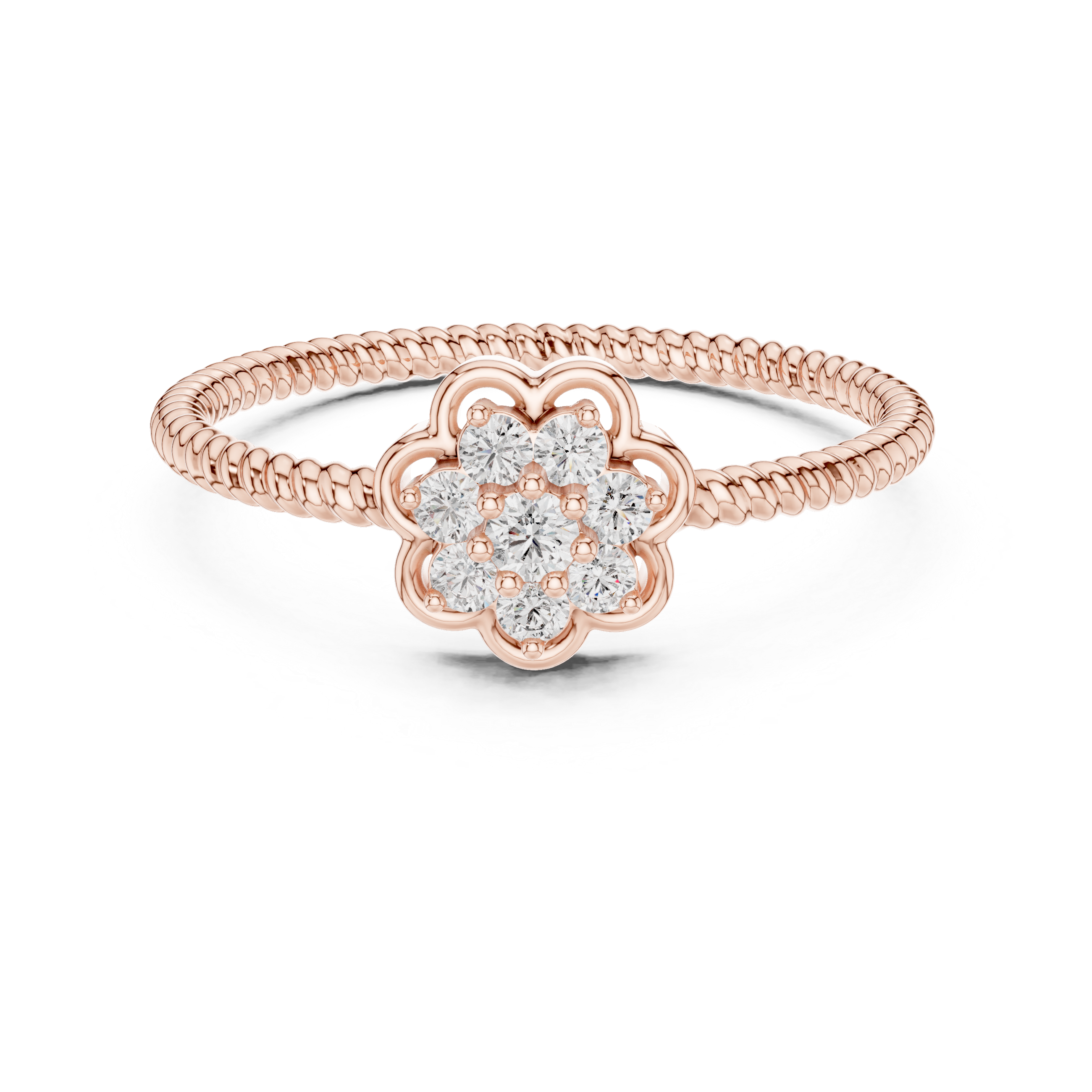 “Blossom Shine: A Rose Gold Bloom”