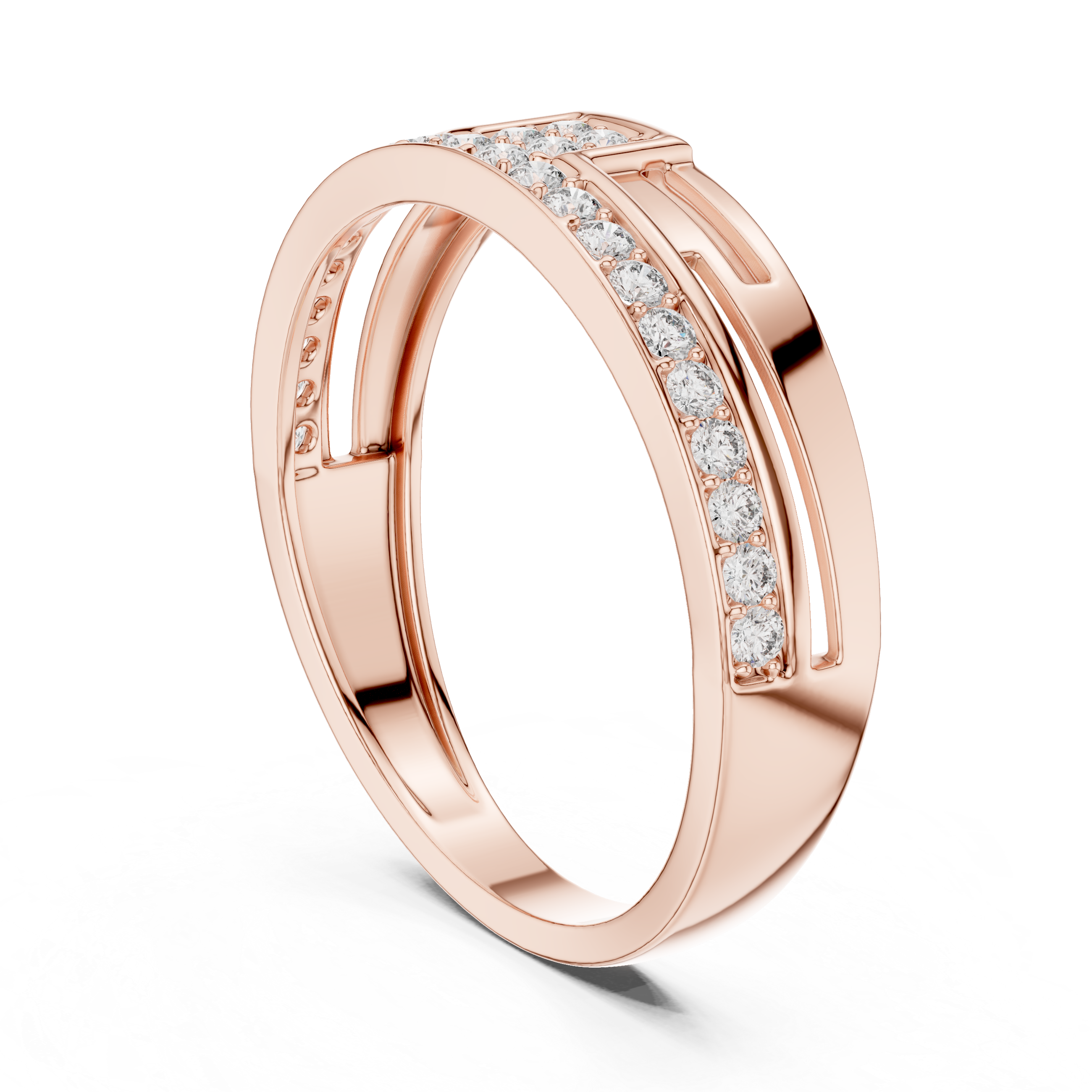 Linear Elegance Rose Ring