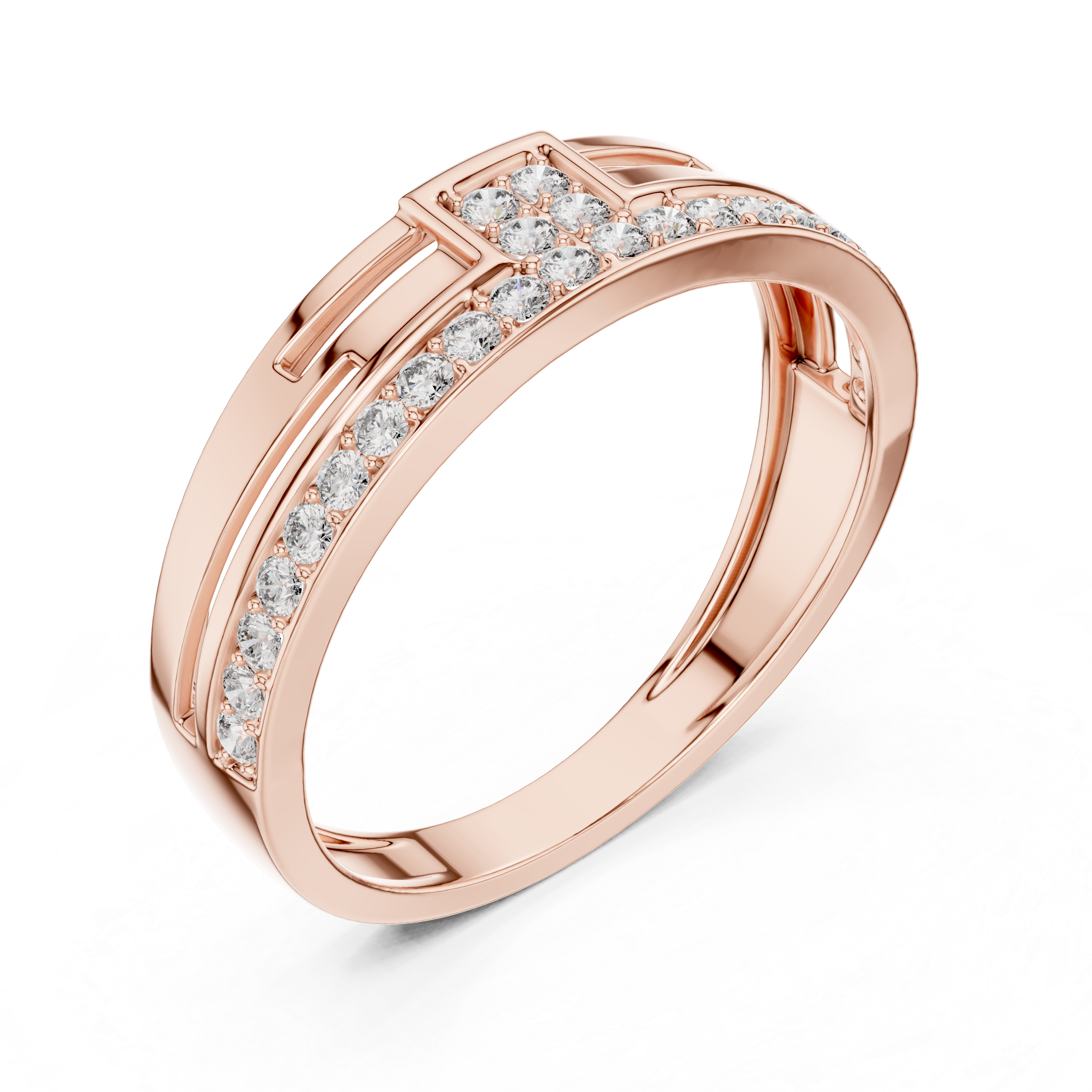 Linear Elegance Rose Ring