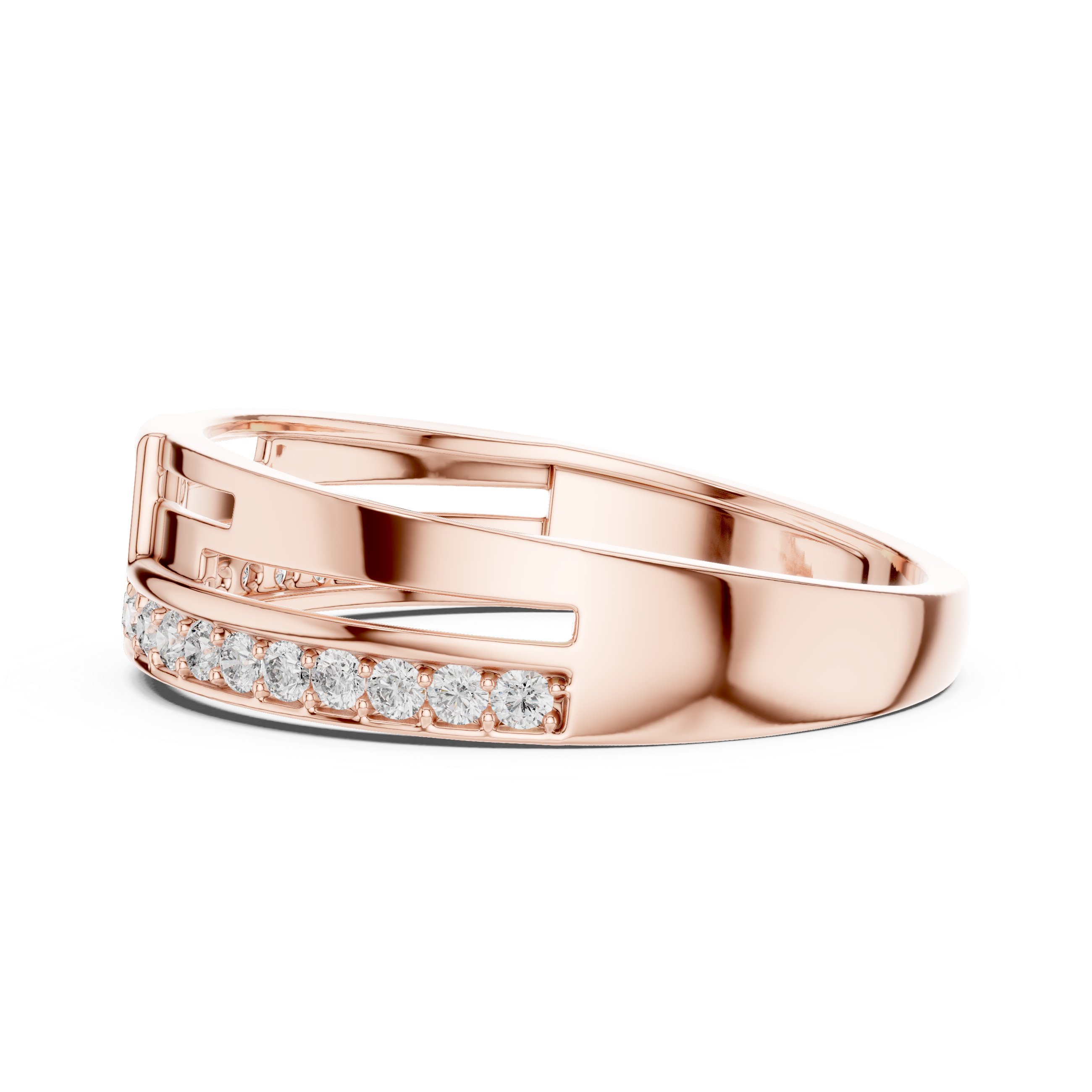 Linear Elegance Rose Ring