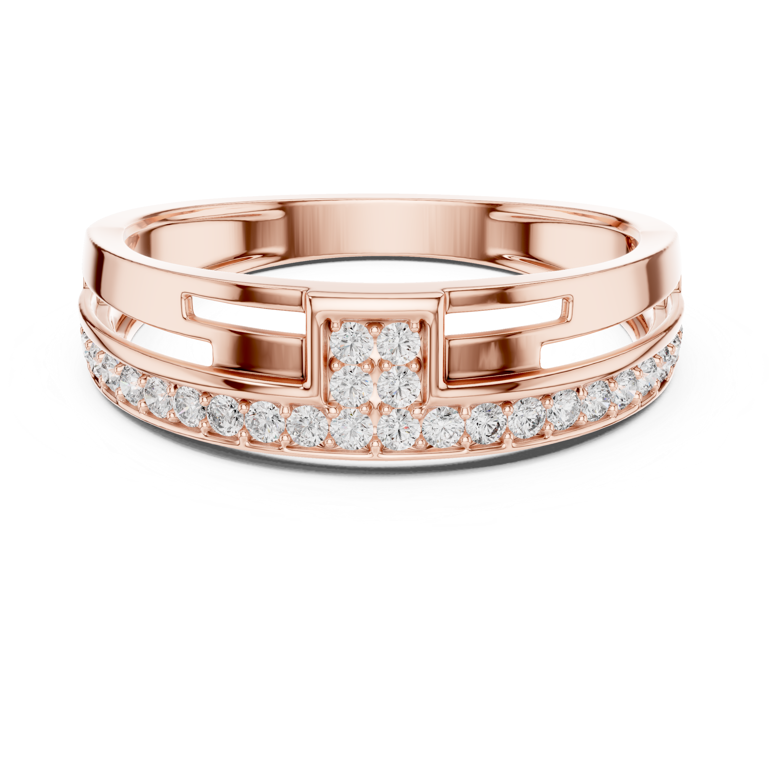Linear Elegance Rose Ring