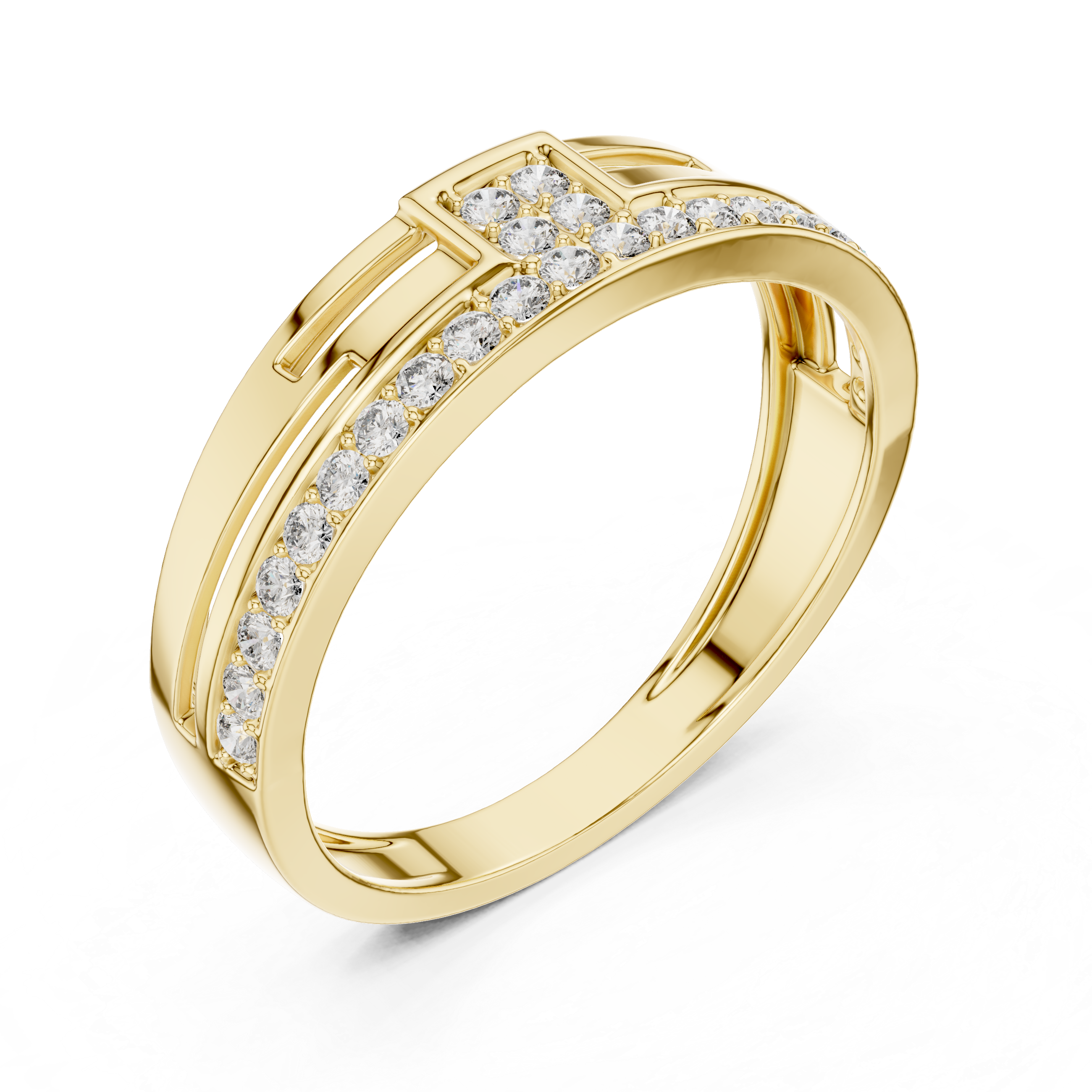 Linear Elegance Rose Ring