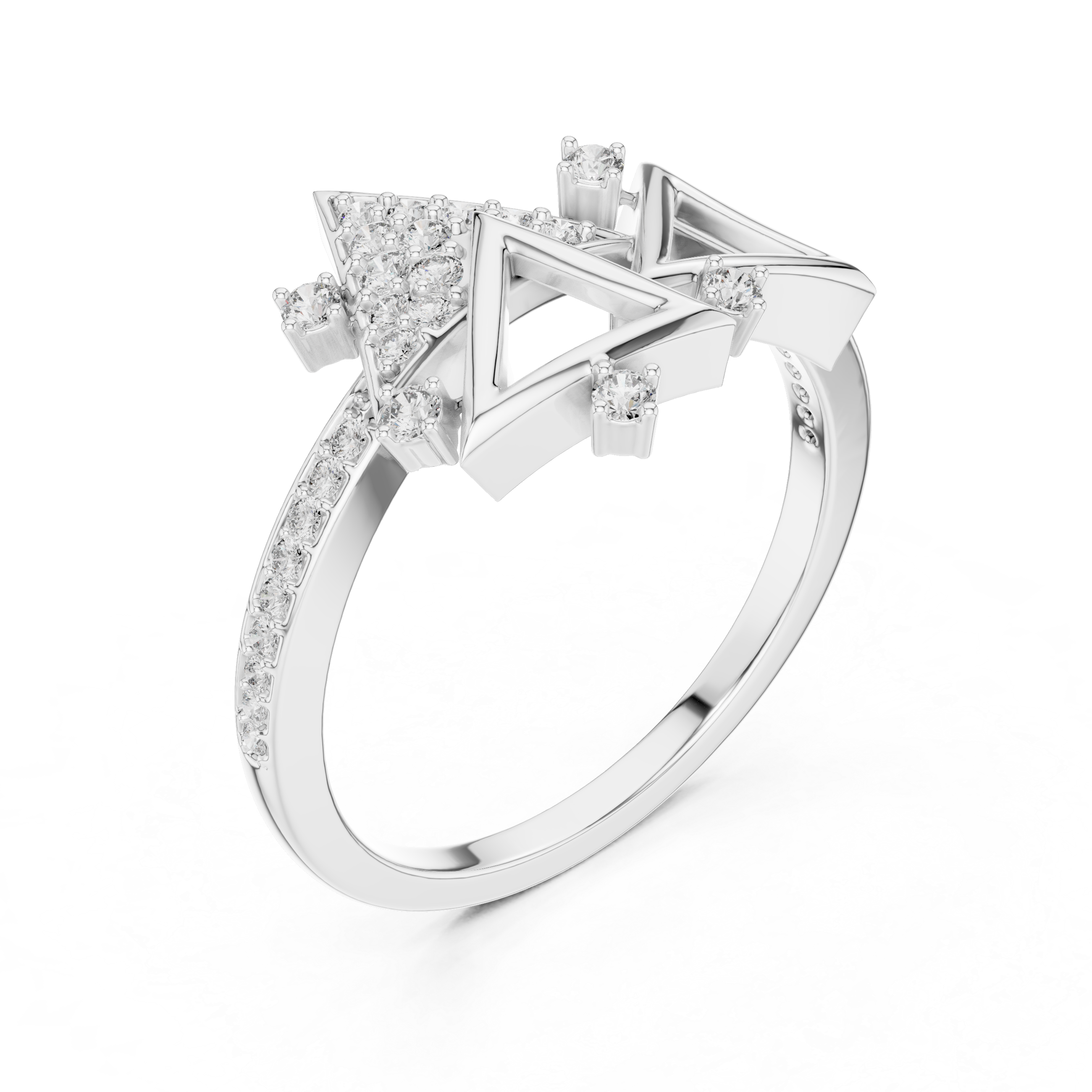 Geometric Grace Diamond Ring