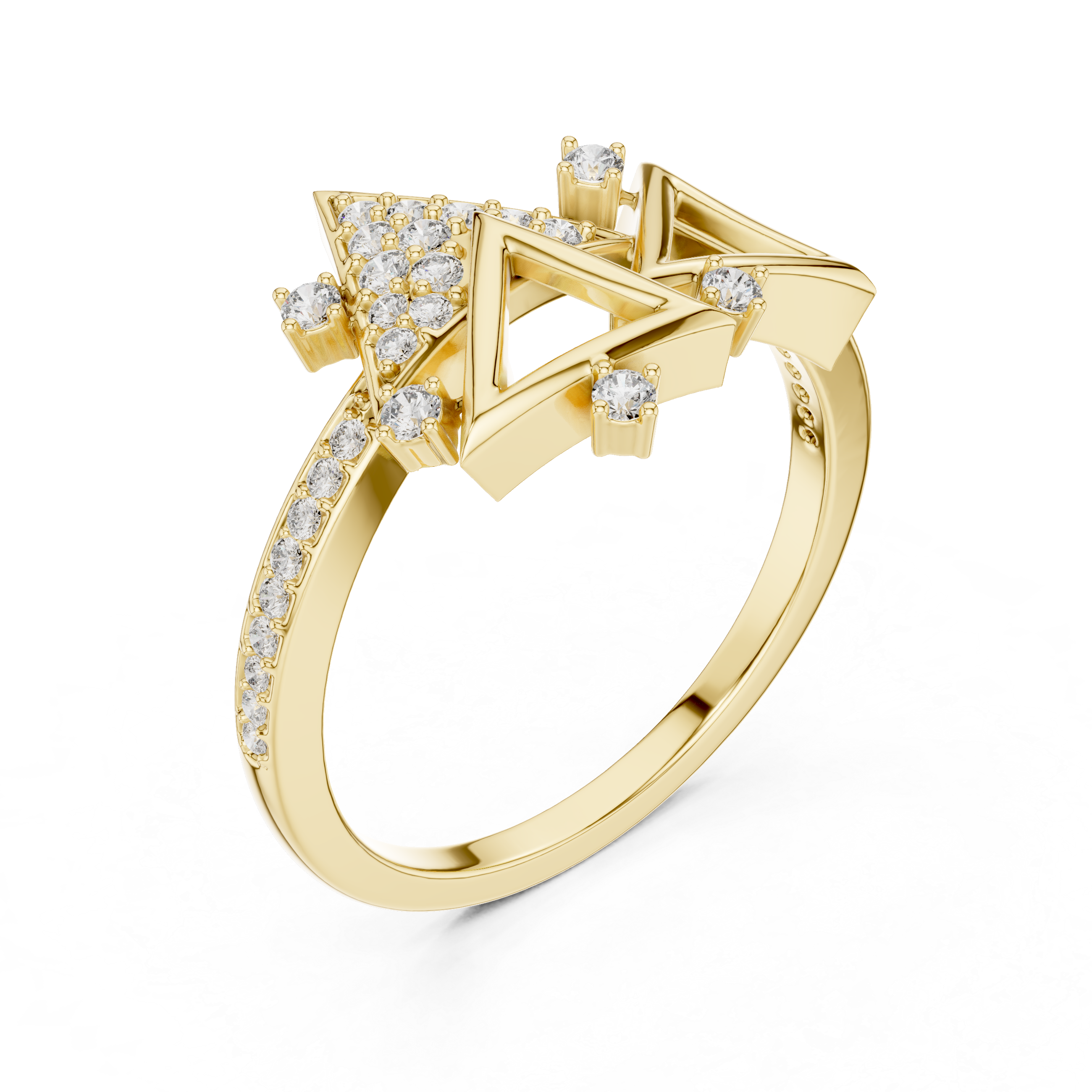 Geometric Grace Diamond Ring