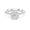 Shimmering Pave Halo Diamond Ring