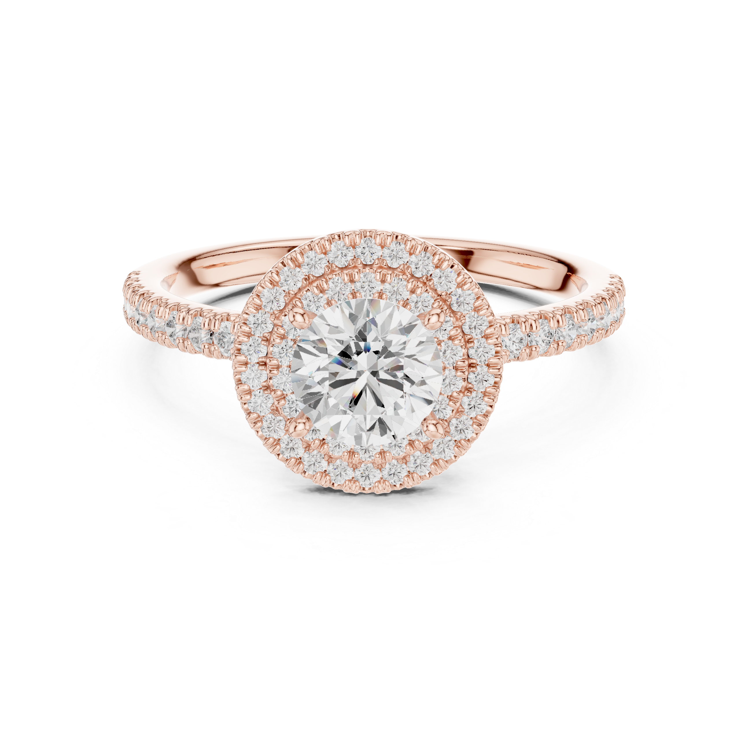 Celestial Glow Diamond Halo Engagement Ring
