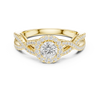 Forever Entwined Rose Gold Halo Ring