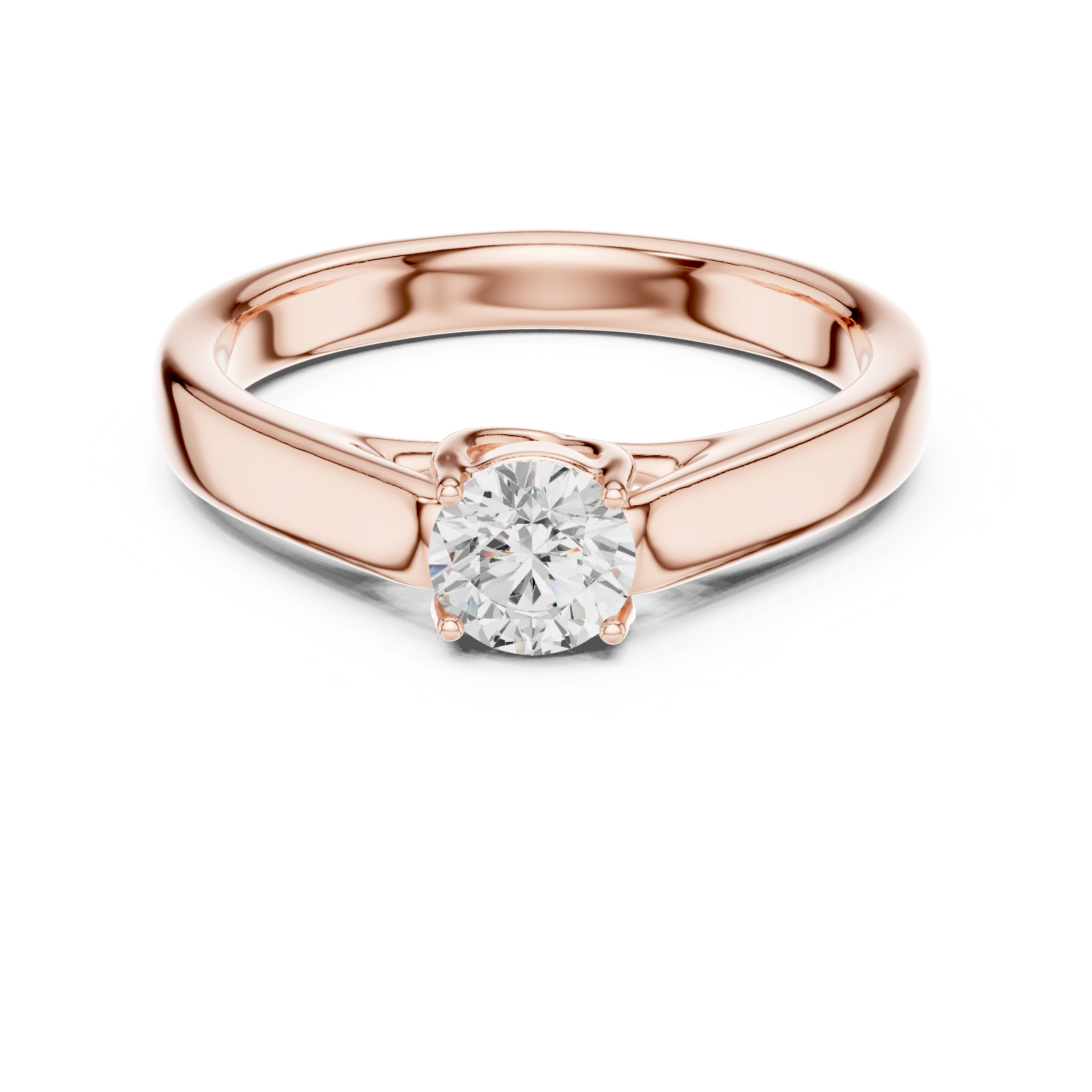 Solitaire Engagement Ring with Four-Prong Setting