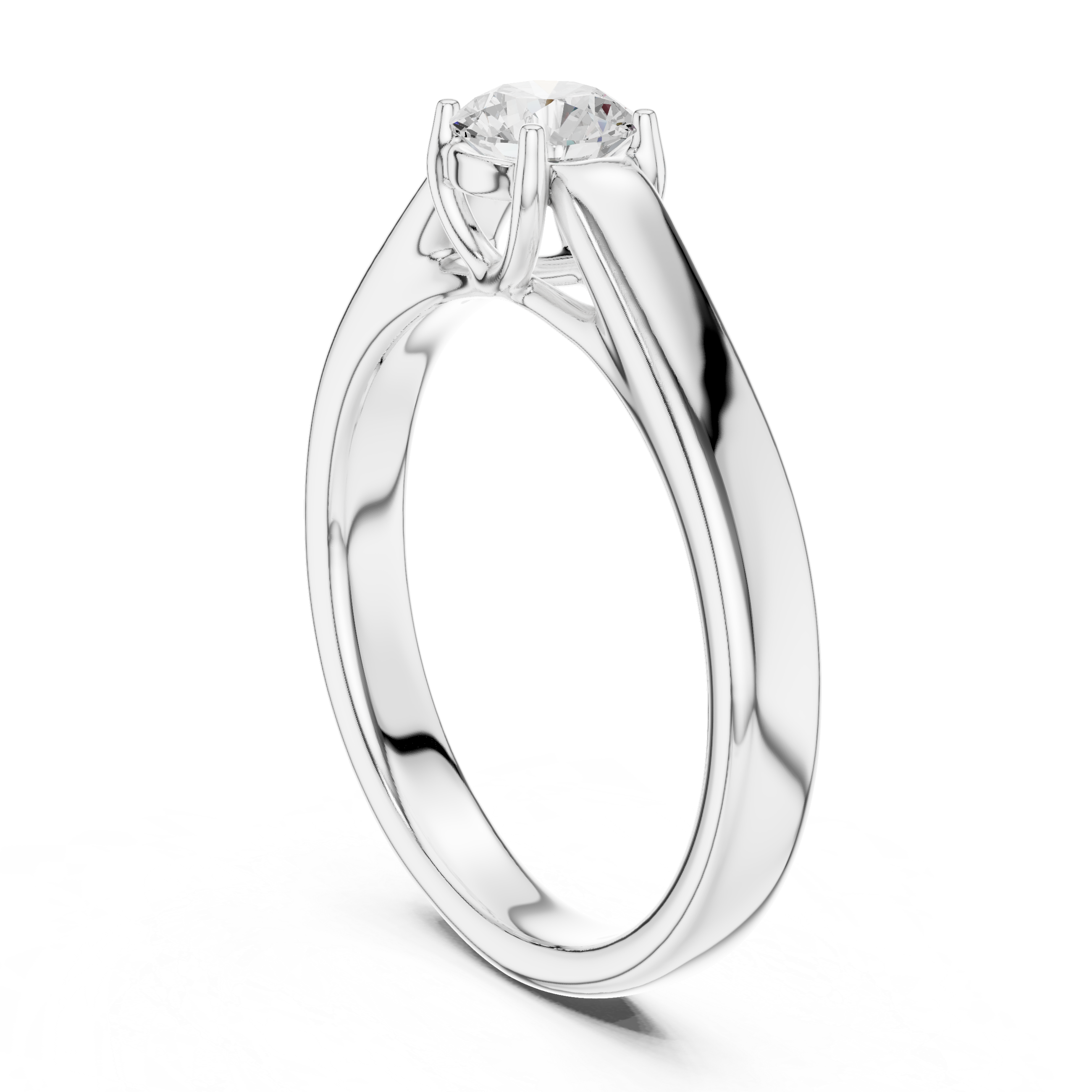 Solitaire Engagement Ring with Four-Prong Setting
