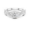 twisted band ring with a large central diamond