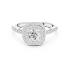 Halo Engagement Ring with Pav? Band and Under Gallery Detail.