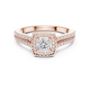 Engagement Ring with Double Pav? Diamond Band.