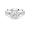 Engagement Ring with Double Pav? Diamond Band.