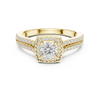 Engagement Ring with Double Pav? Diamond Band.